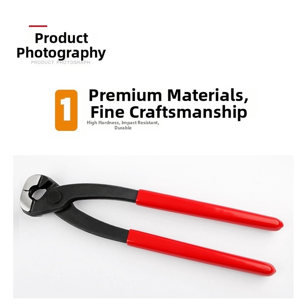 Single Ear Clamp Pliers with Heat Treated Alloy Steel and Plastic Coated Handle