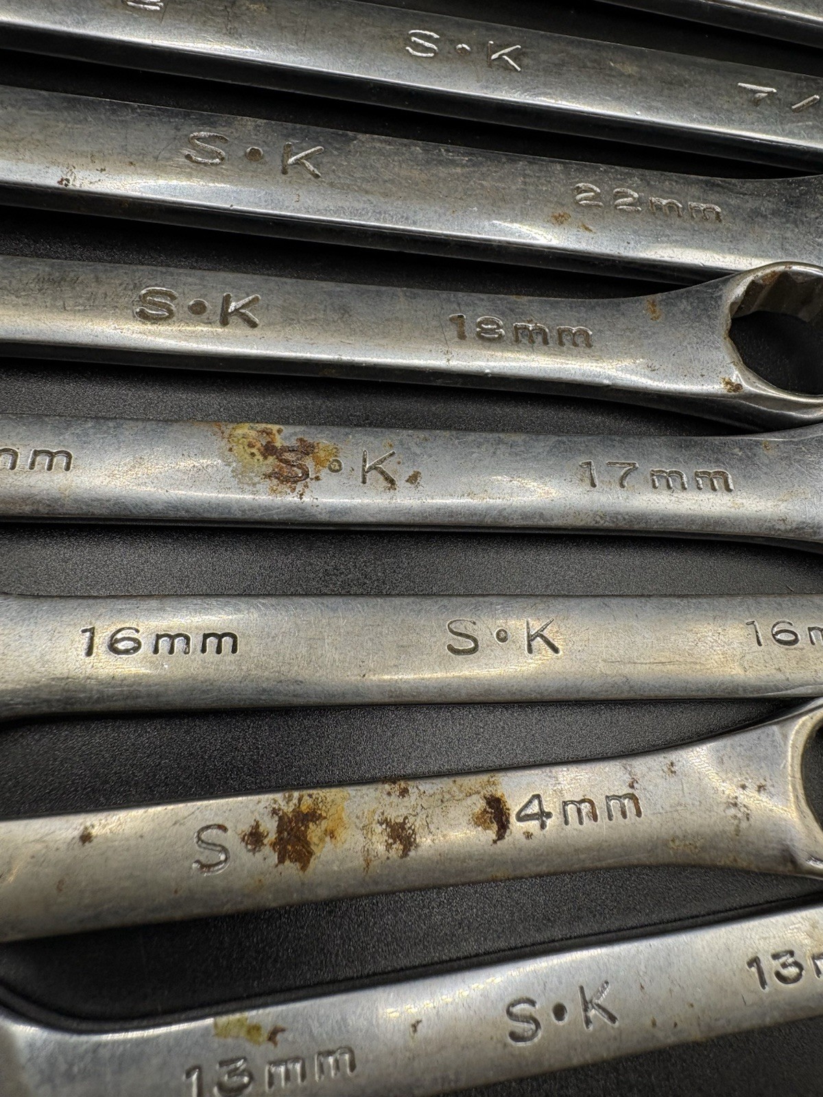 S K wrench Lot Of 16 Various Size Wrenches