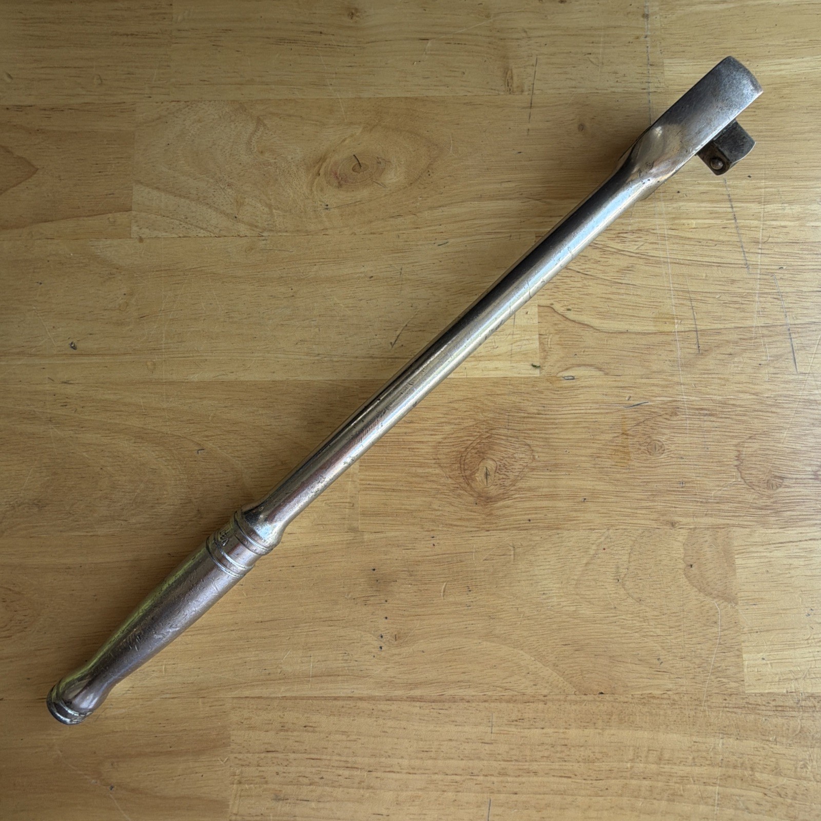 Snap On Tools 15″ Long Ratchet 1/2″ Drive Chrome Handle SL715 Vtg Made in USA
