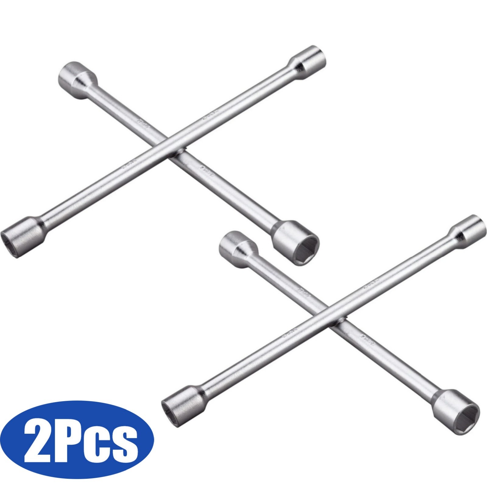 2Pack Lug Wrench 4Way Universal Car Tire Changing Tool 14″ Cross Steel Wheel Nut