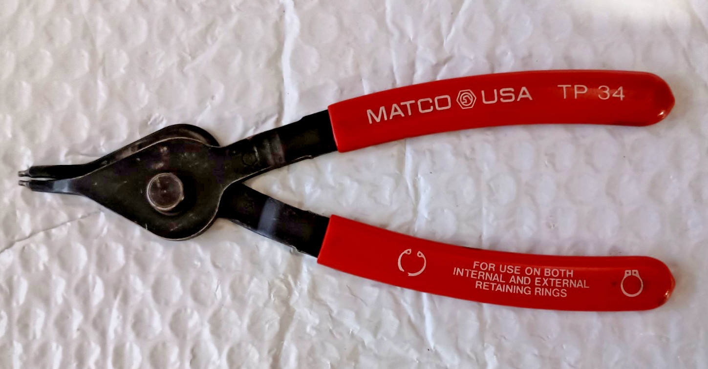 MATCO TOOLS TP34, SNAP RING PLIERS, REVERSIBLE, 7.75″ LONG *USA MADE*