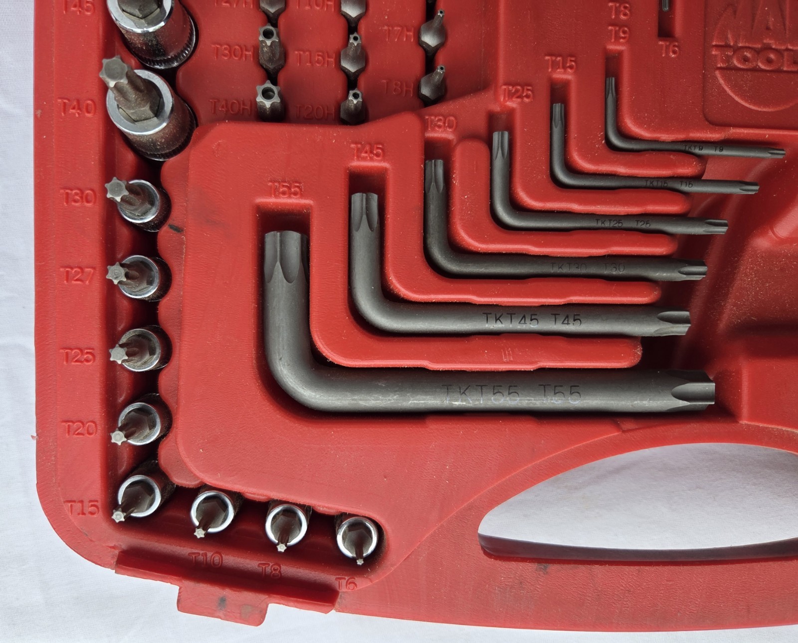 MAC TOOLS SMXT62B Torx Star Socket Driver Wrench Set Excellent Condition 62 Pc