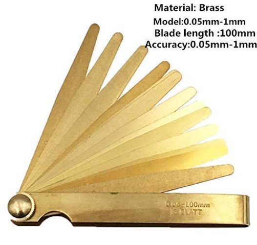 Versatile Clearance Gauge Set, Brass Construction, Ideal for Precision Tasks