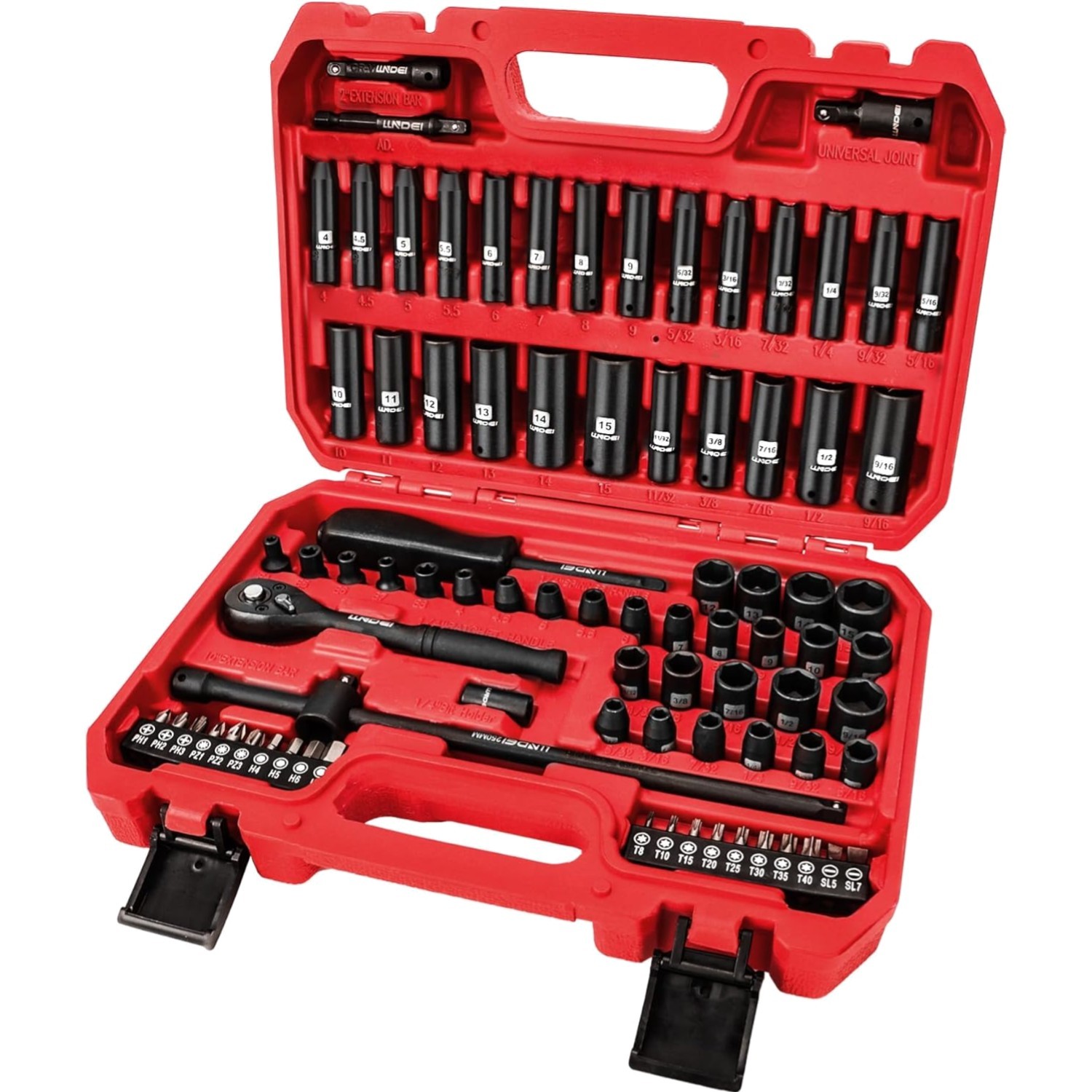 Versatile 1/4-Inch Drive Impact Socket Set with Durable Chrome Vanadium Steel