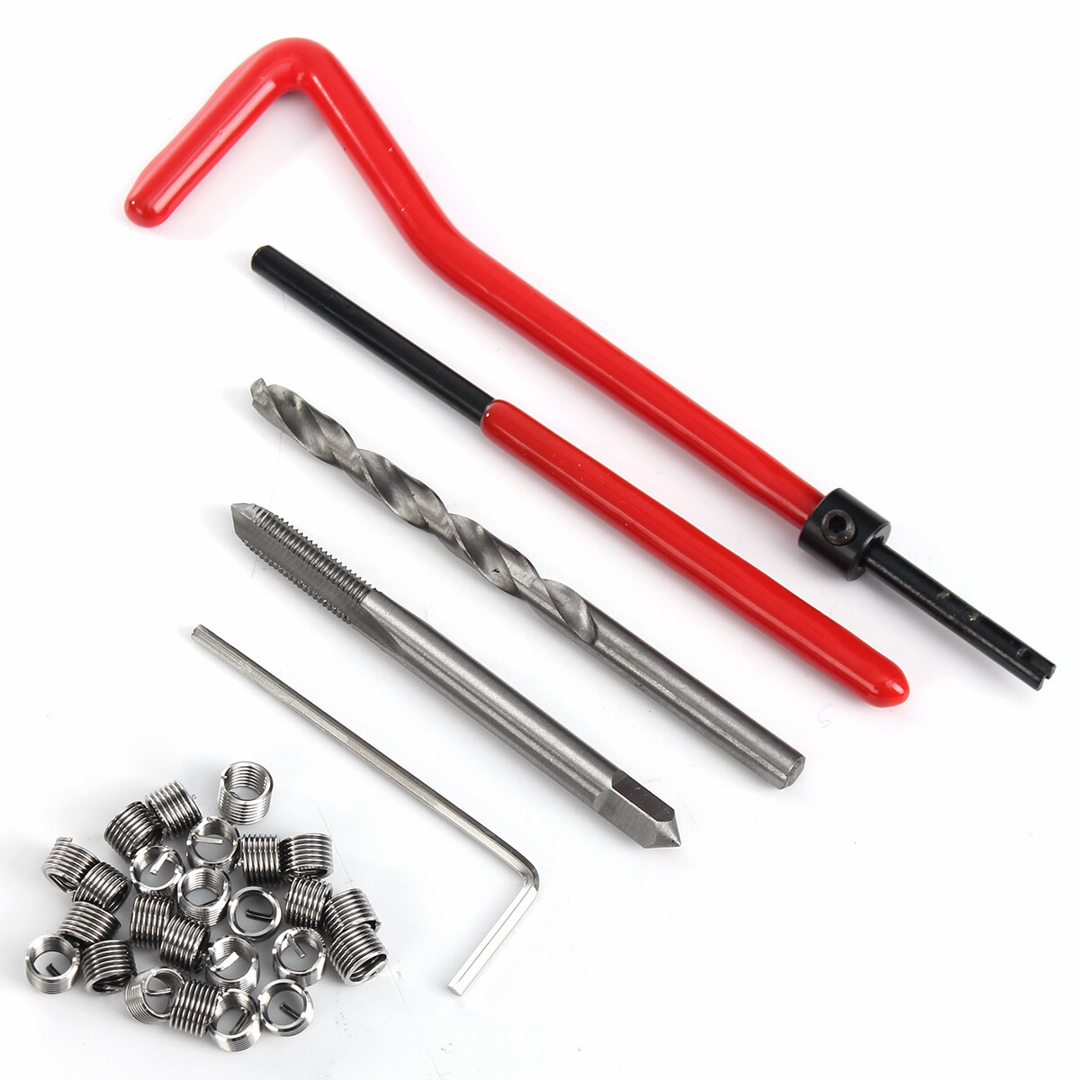 30Pcs Metric Wire Thread Repair Insert Kit M5 Car Pro Coil Tool Twist Drill Bit