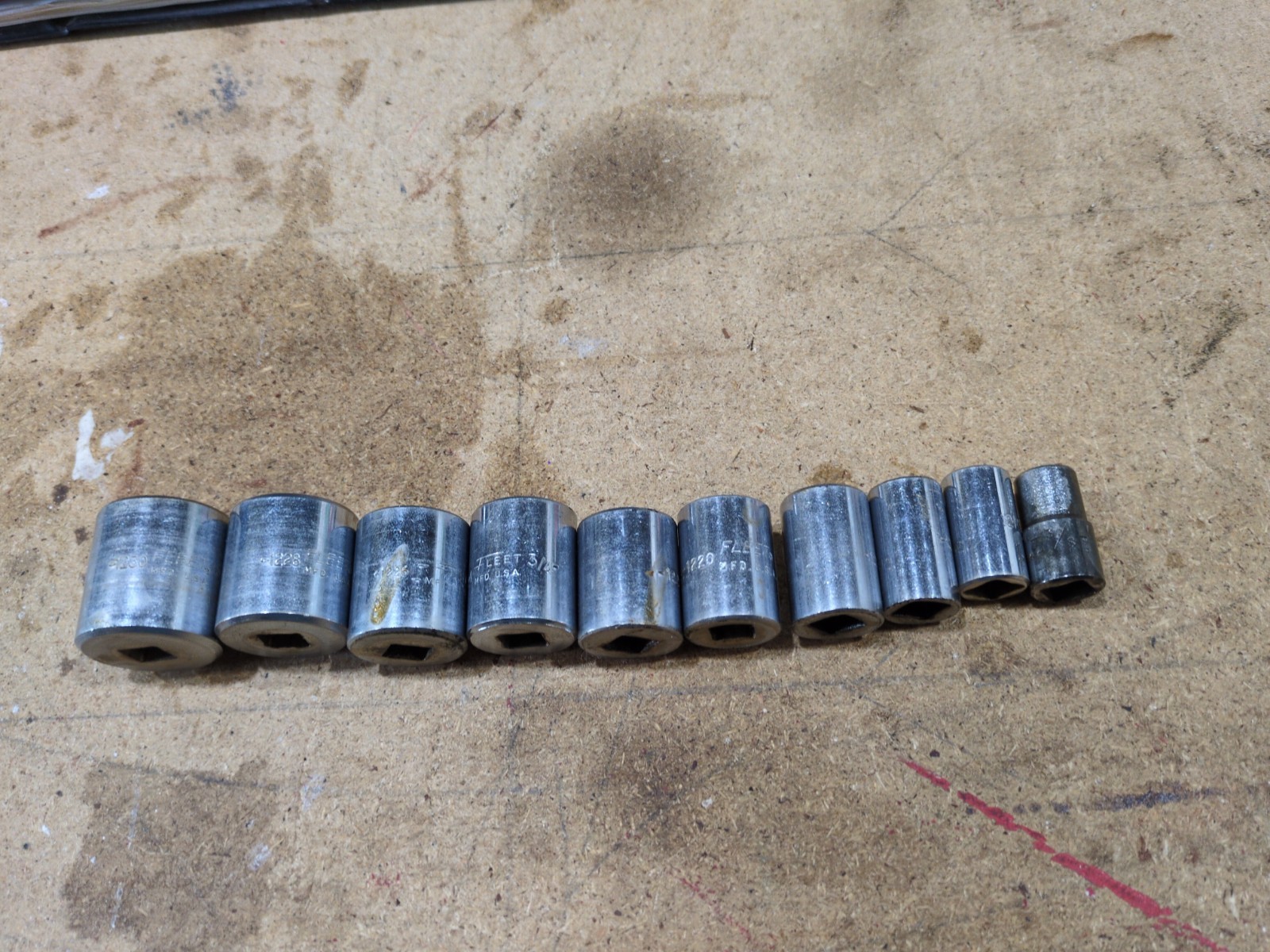Fleet Tools (Proto) 10pc. 3/8dr. 12pt. Socket Set 3/8″ Thru 15/16″ USA