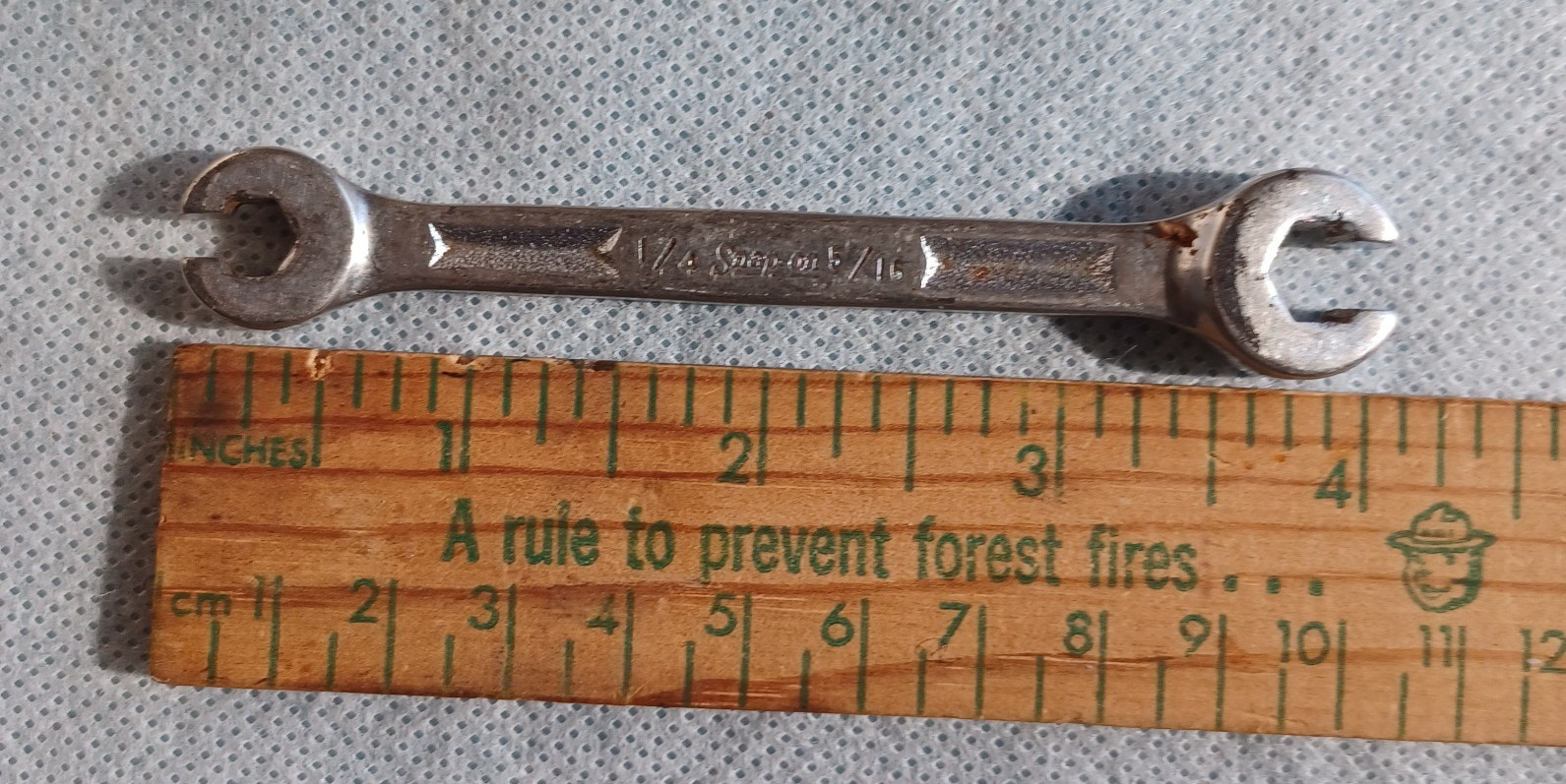 Vintage Snap-On RXH810S 1/4” & 5/16” SAE Flare Nut Line Wrench ~ USA