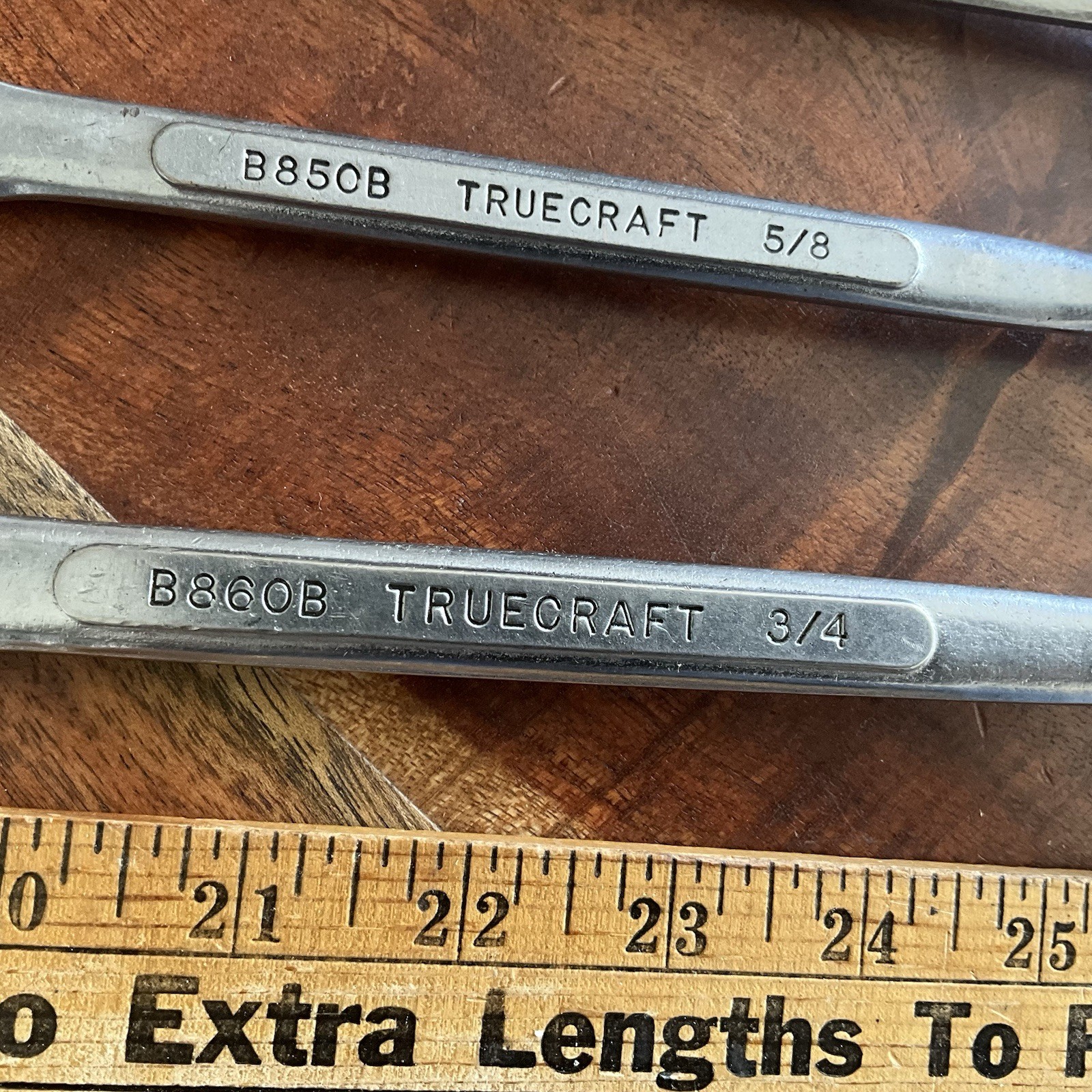Vintage True Craft Open End & Flexible End Socket Wrenches 3/4″ to 3/8″ Lot Of 4