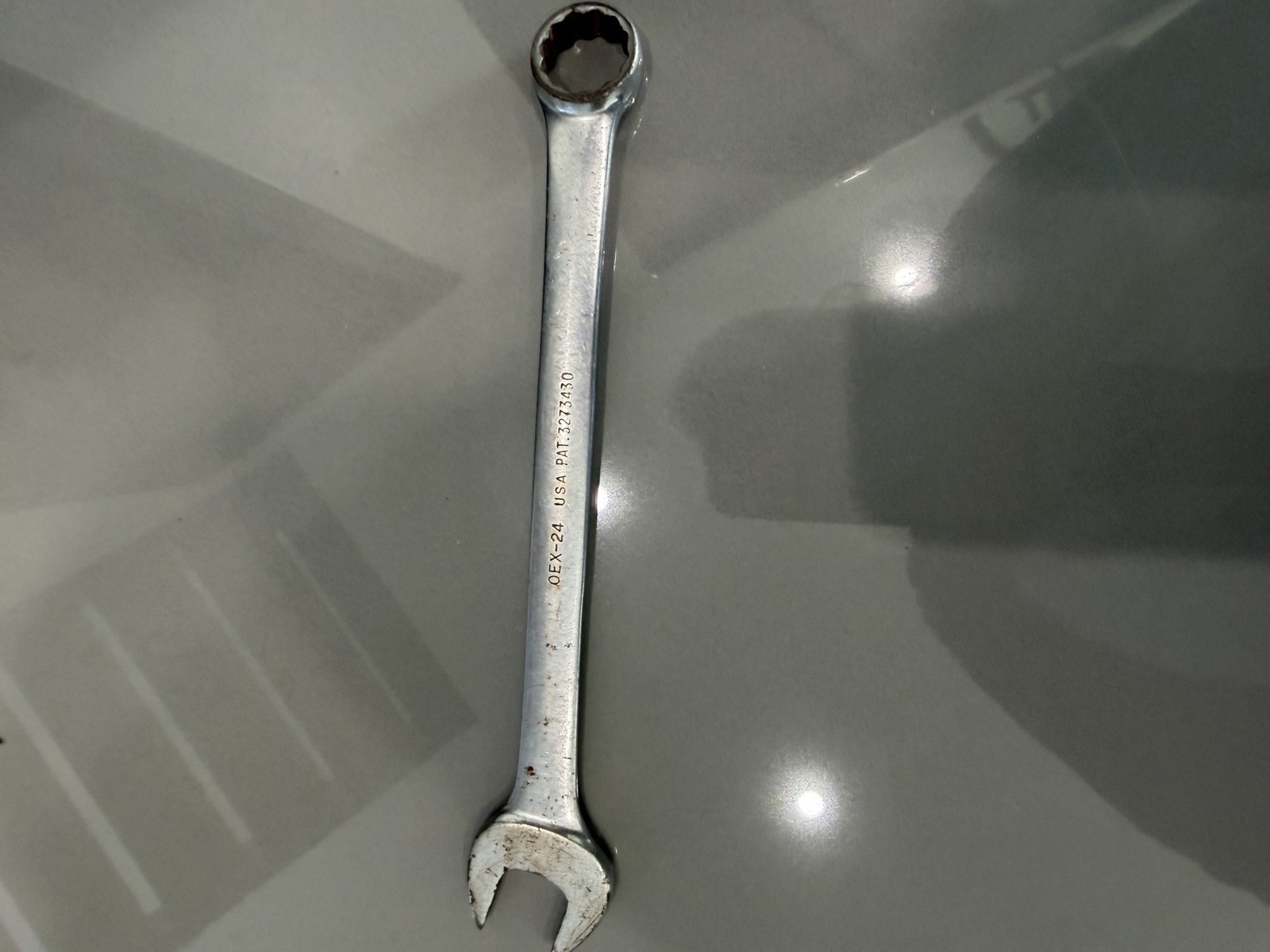 Snap-on OEX-24 3/4″ 12 Point SAE Combination Wrench USA Polished Chrome OEX24