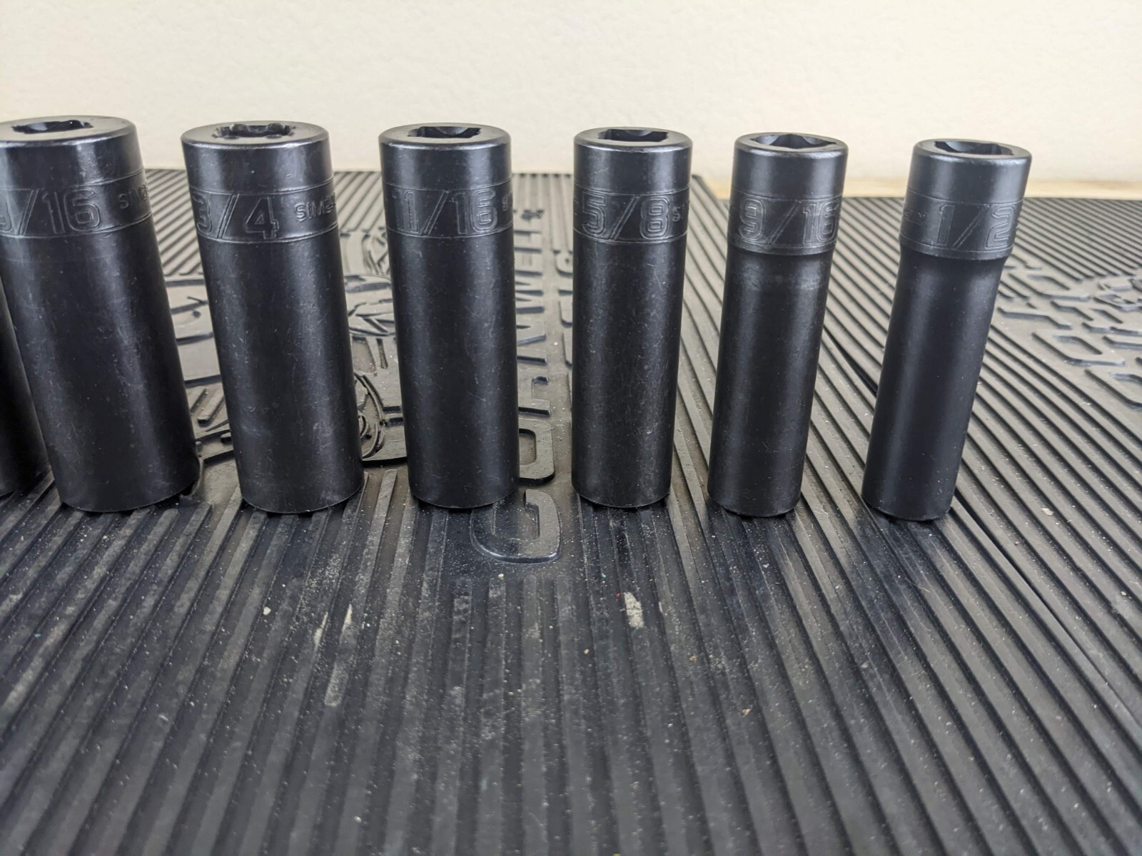 #au626 Snap-on 1/2″ drive 1/2″ thru 1″ 6-point DEEP Impact Socket SET 309SIMYA