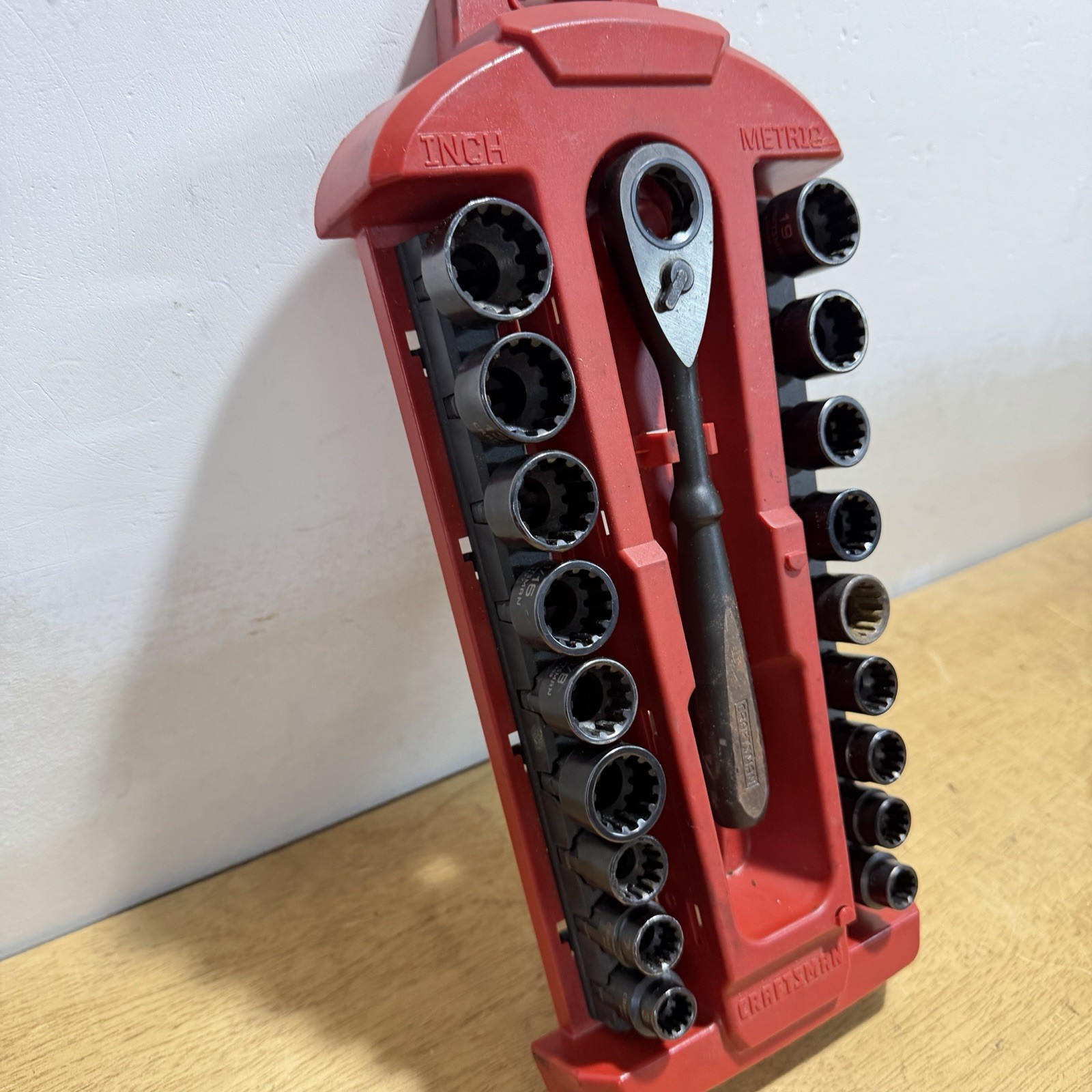 Sears Craftsman Metric SAE Max Axess Socket Set Pass Through 19pc 31415L-AC