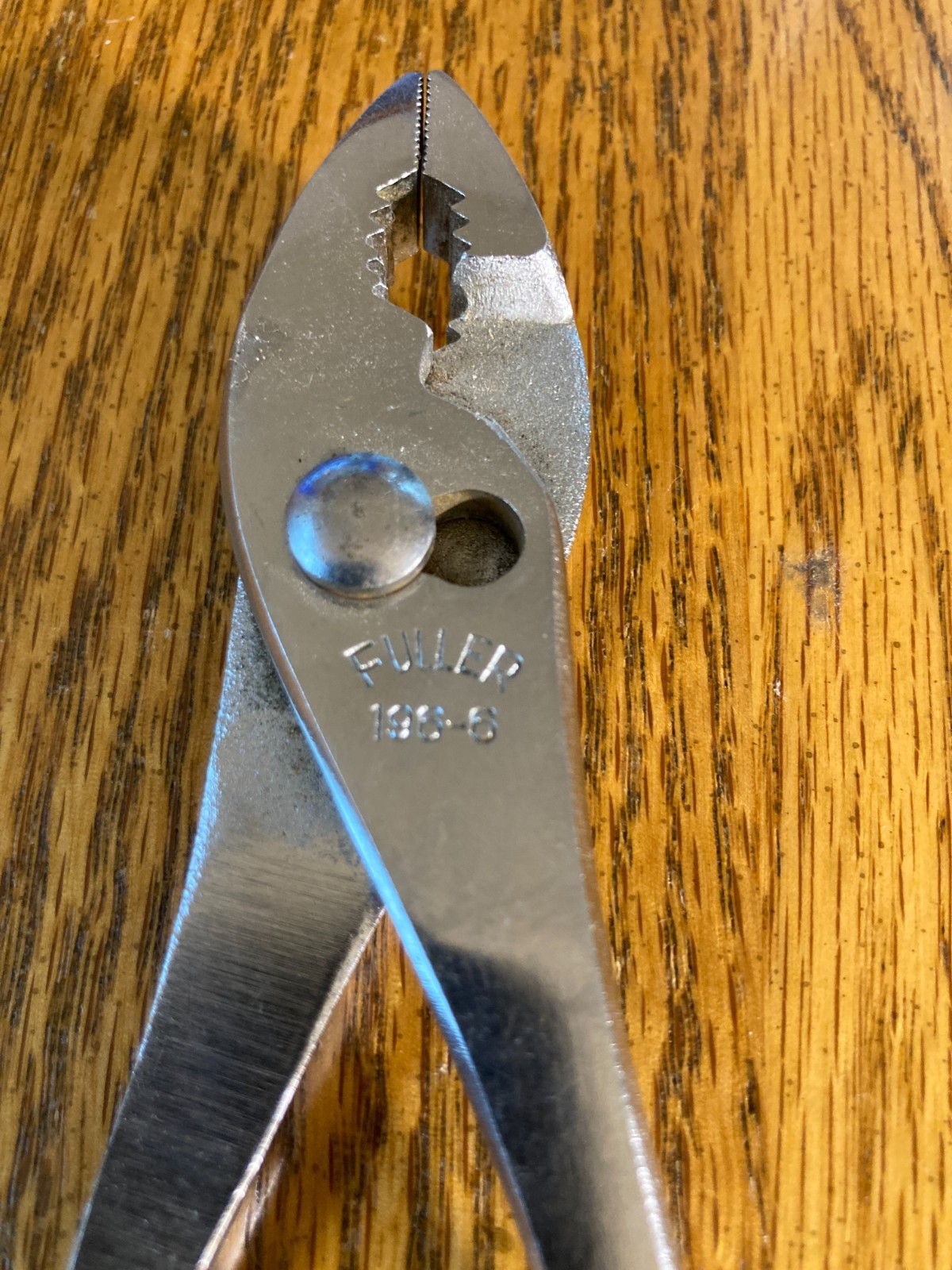 FULLER Slip Joint Pliers #196-6 Knurled Grips Great Shape Vintage FREE SHIP