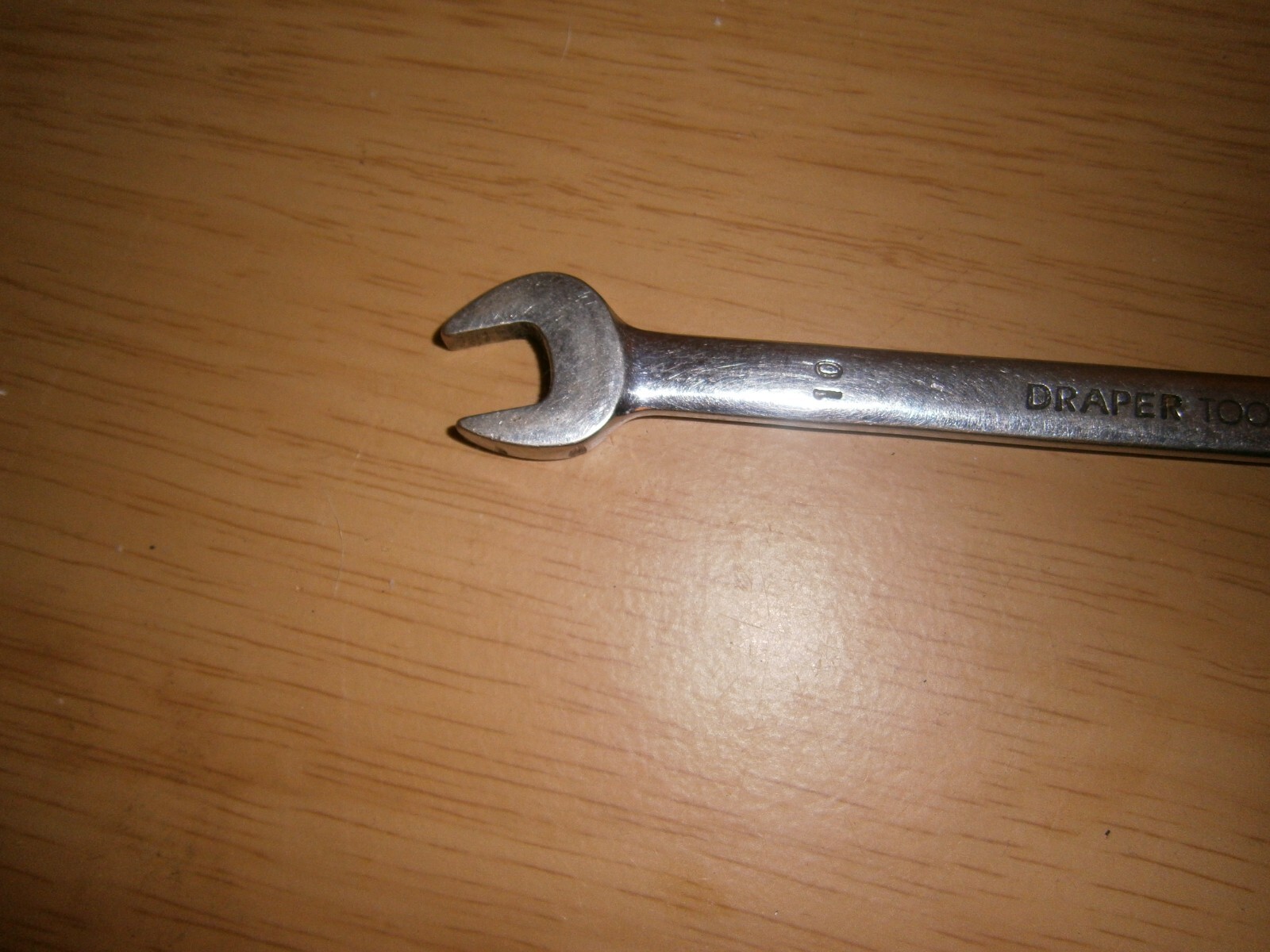 Vintage silver tone combination spanner. 10mm. (E6a)