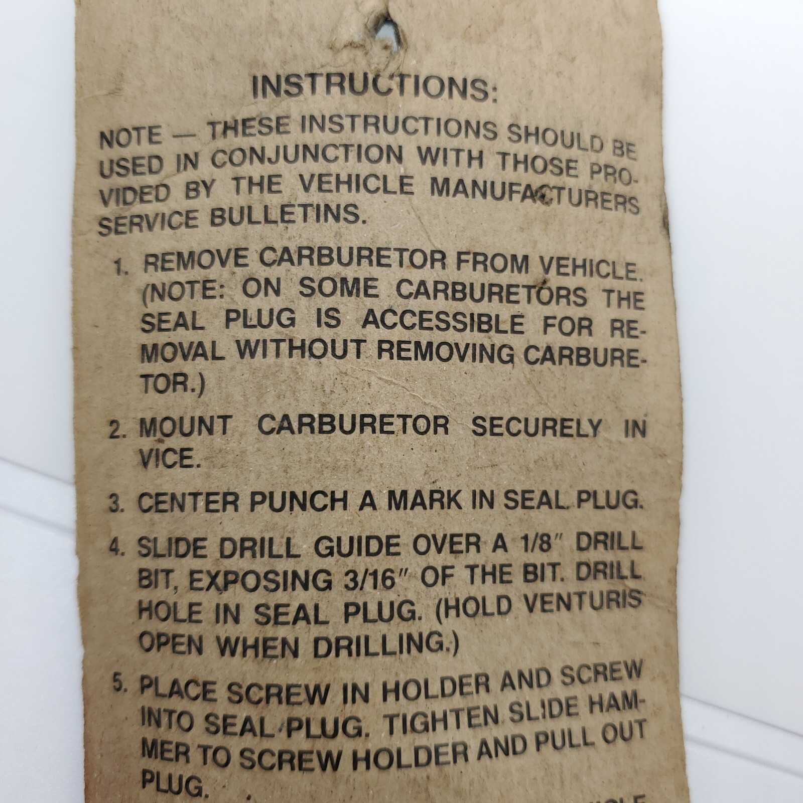 Thexton Ford Variable Venturi Adjusting Tool #360