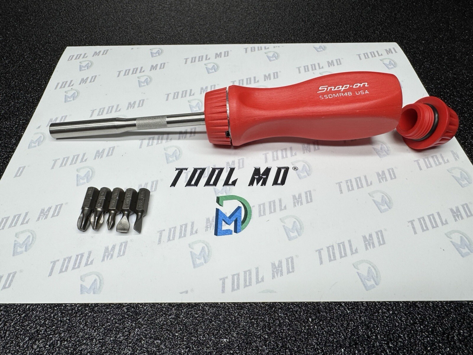 Snap-on Tools NEW RED Hard Handle Ratcheting Screwdriver SSDMR4BR