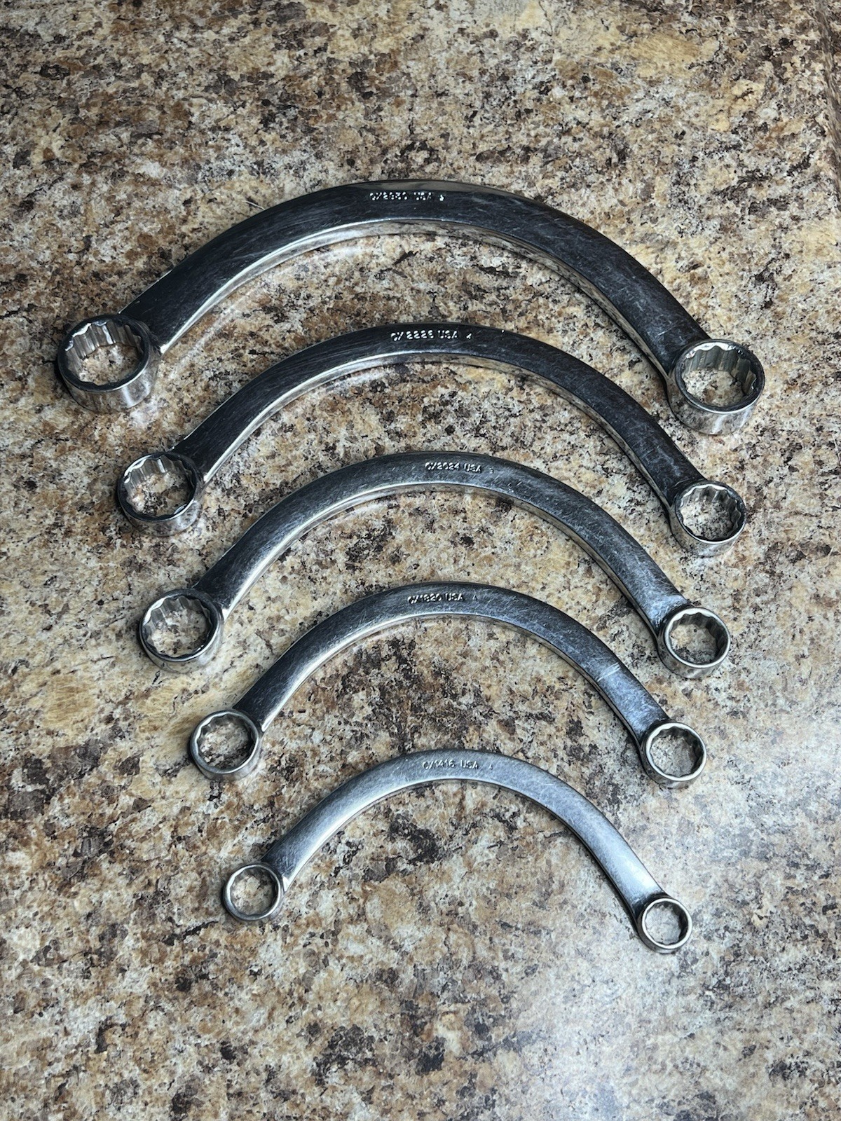 SNAP ON 5PC 12-POINT SAE Drive Half-Moon Box Wrench Set 7/16″ to 15/16″