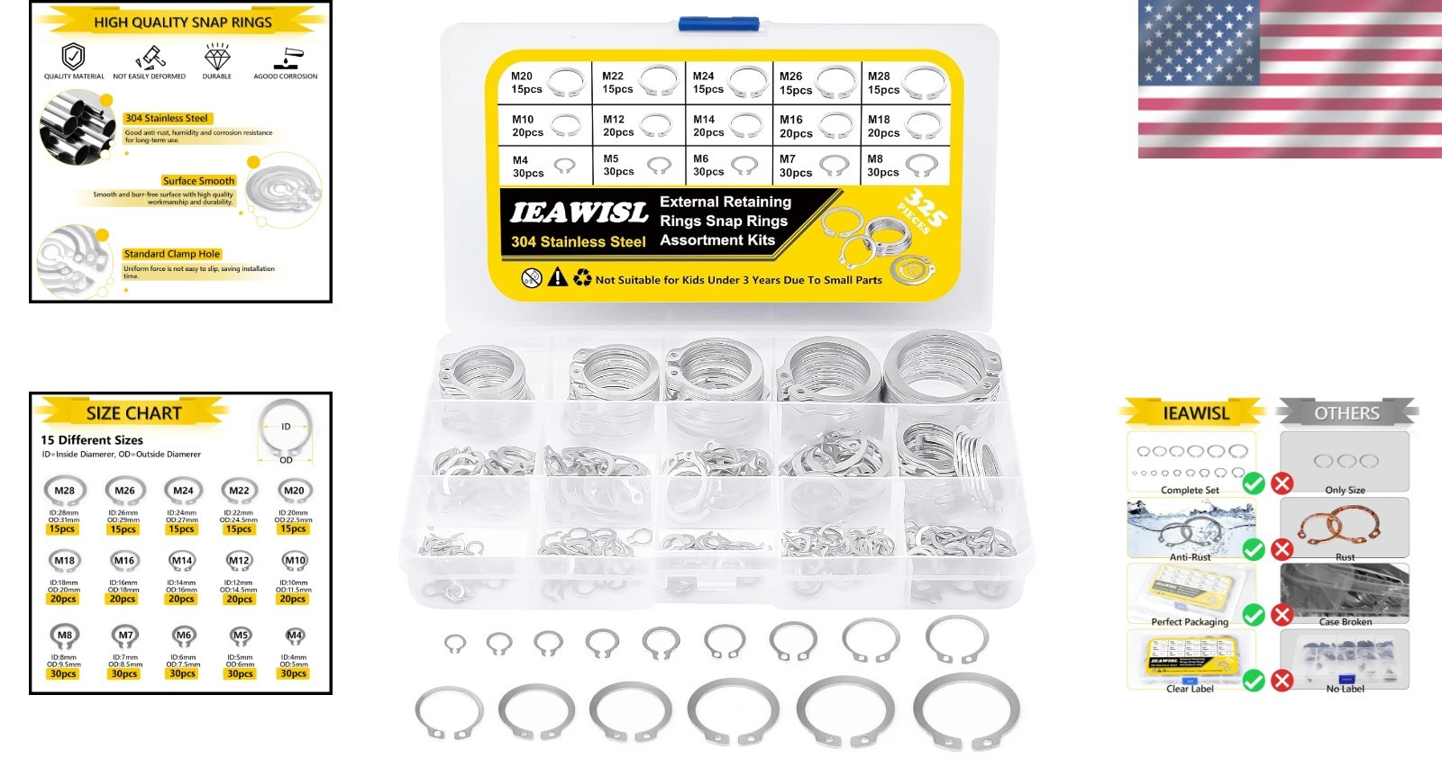 High-Quality Stainless Steel Retaining Rings