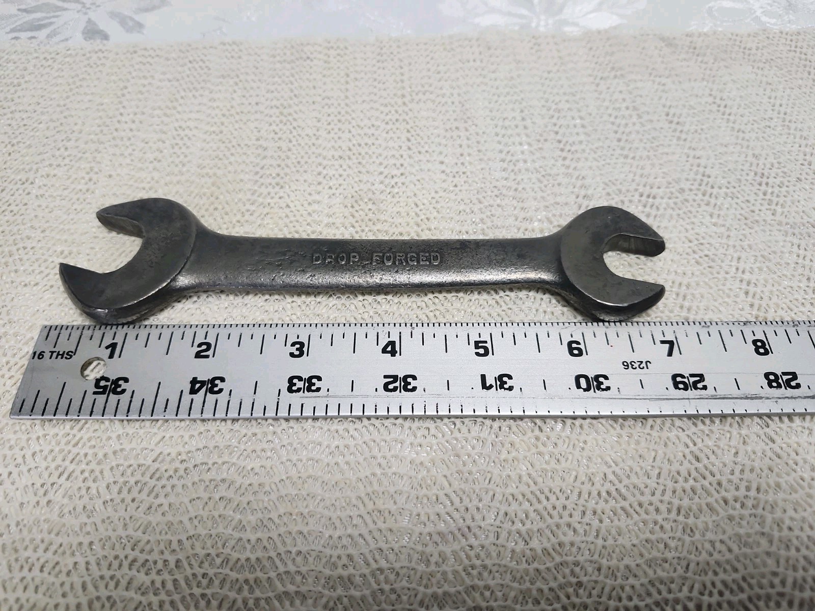 Pre 1930’s Vintage 7″ Double Open-End Wrench 5/8″ x 3/4″ Drop-Forged ~ USA