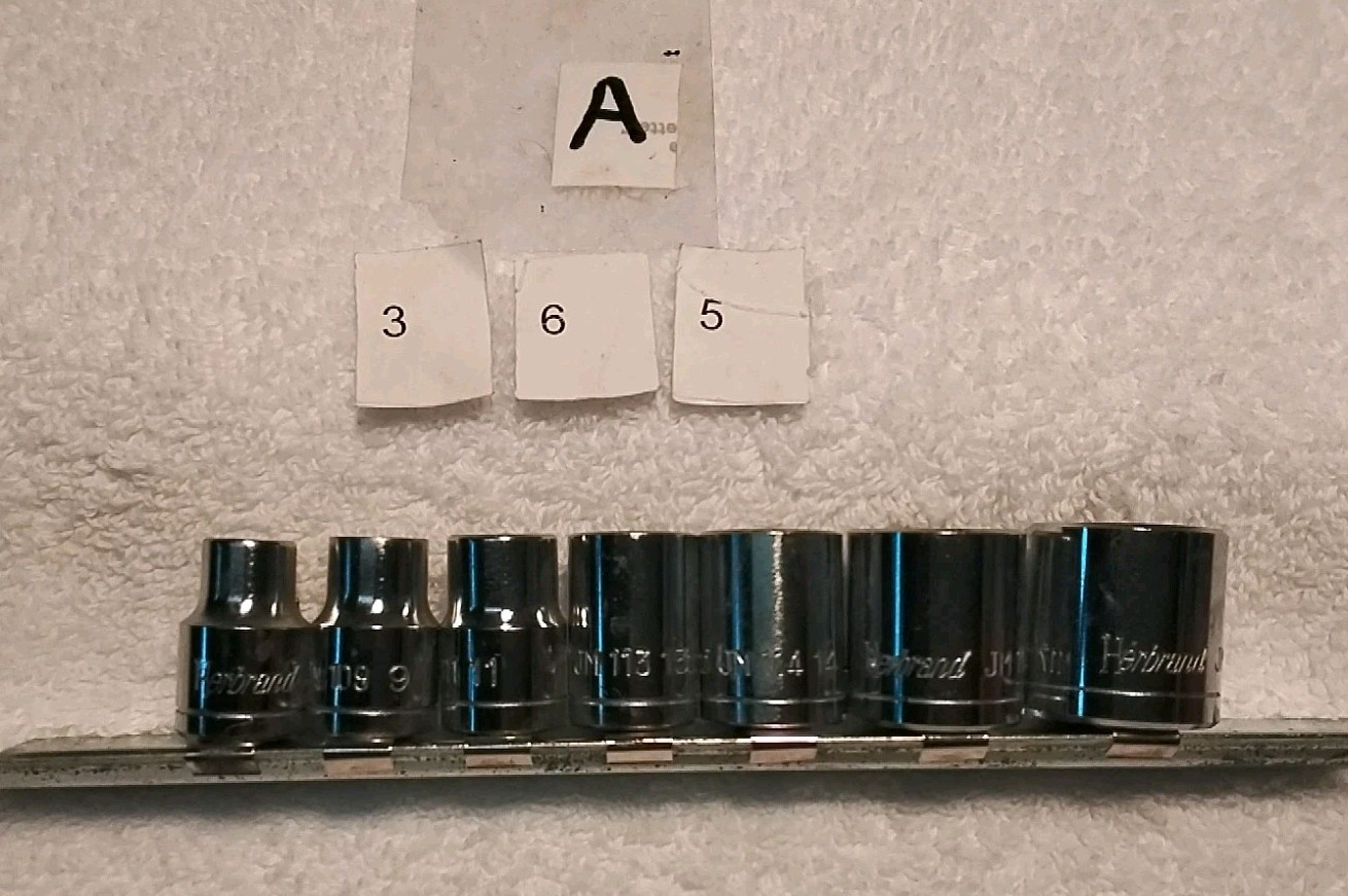 7Pc HERBRAND 3/8″ DRIVE 12PT SOCKET SET METRIC USA 🇺🇸