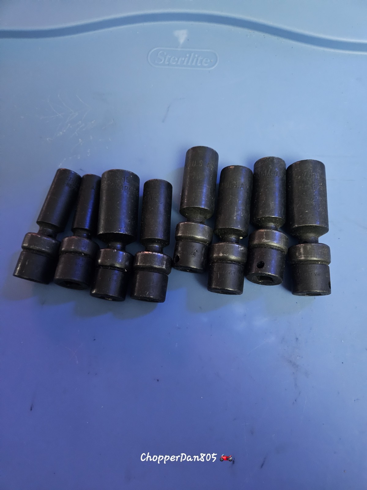 Vintage 8pc. NAPA 3/8″ Drive Deep Metric Impact Joint🧰Swivel Universal Sockets