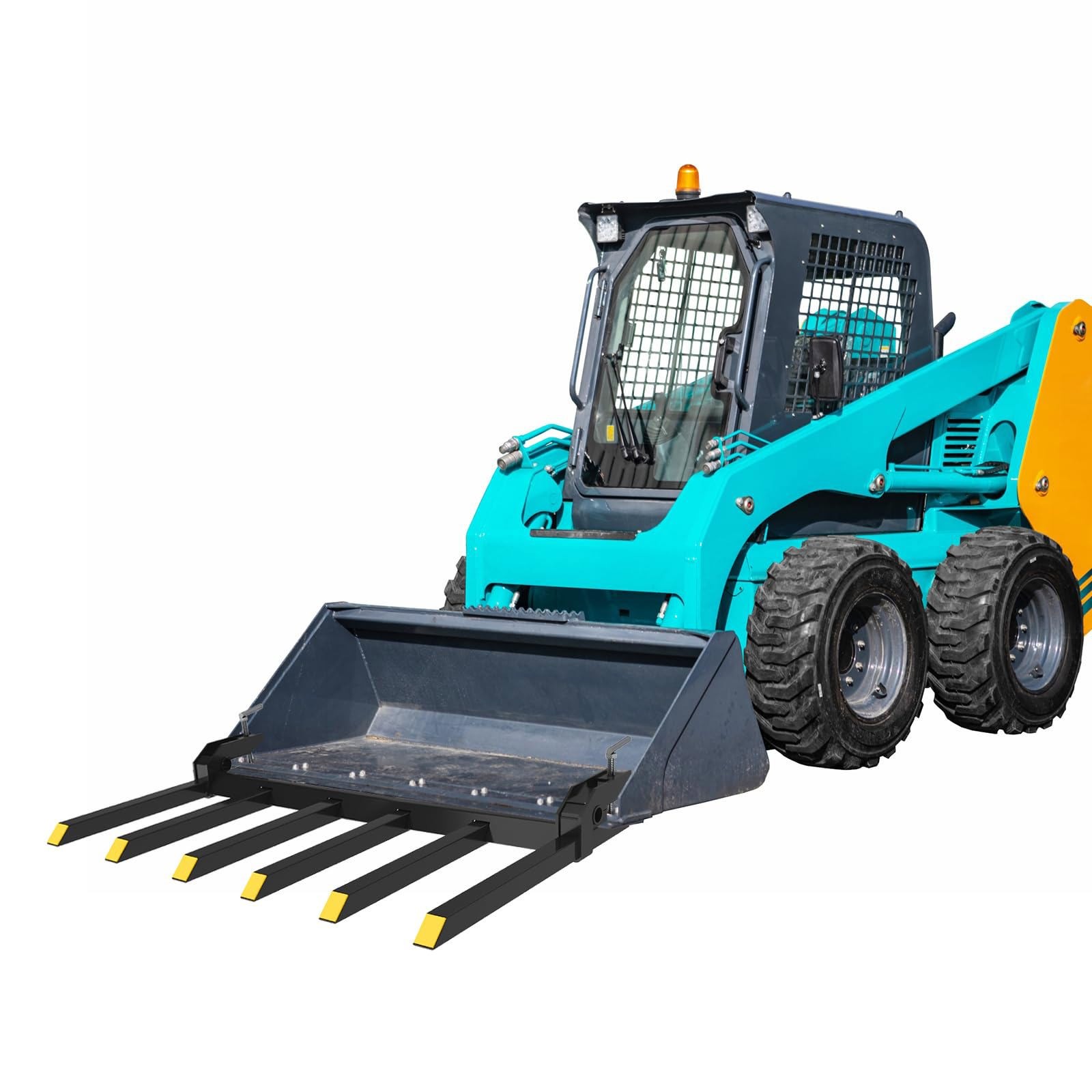 Clamp-On Debris Forks for 60″ Bucket – 4000 lbs Loader & Tractor Pall Duty Heavy