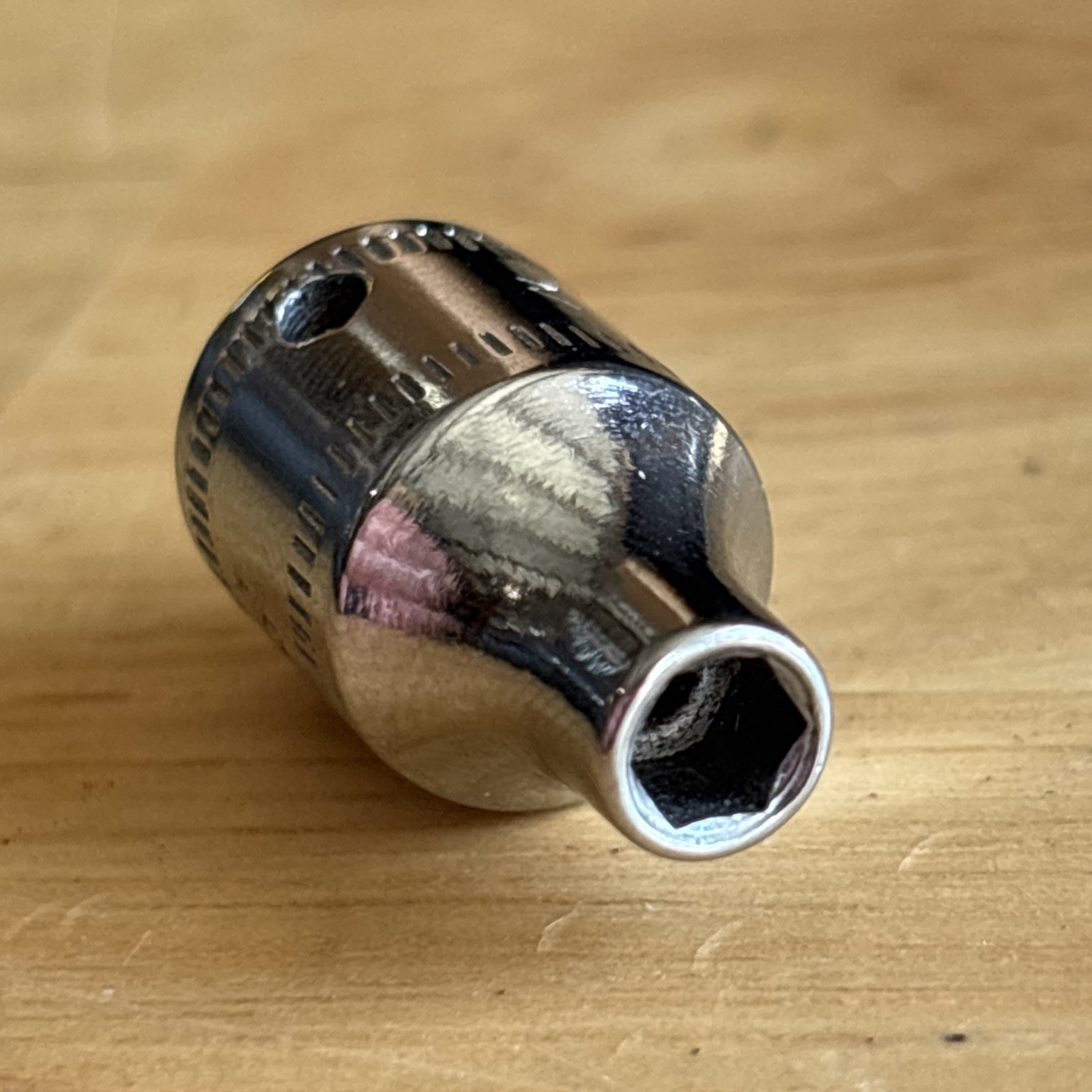 Snap On 4mm Shallow Socket 1/4″ Drive 6 Point TMM4 Vtg USA
