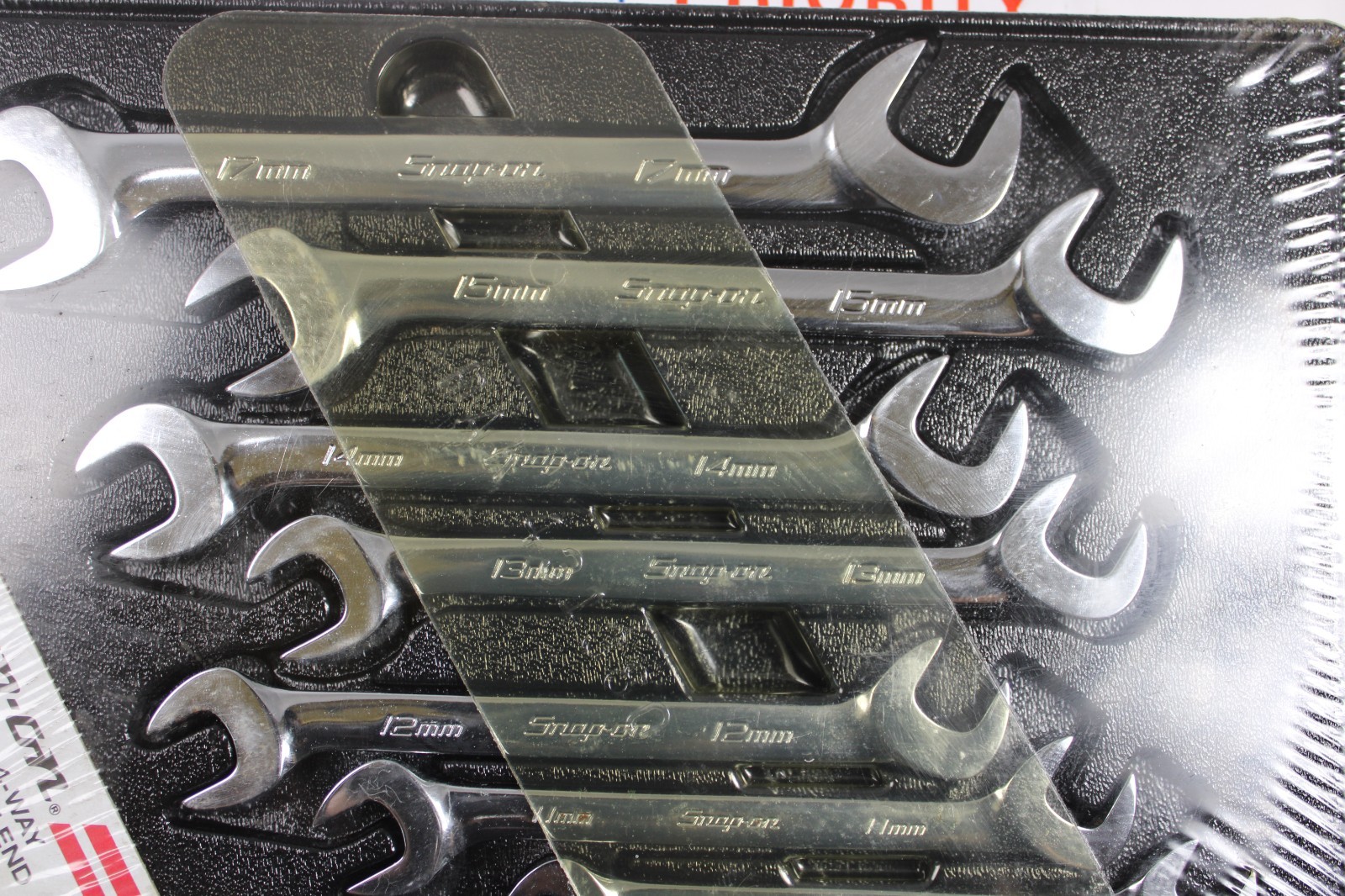 NEW Snap On SVSM807A 7 pc 10-17mm Metric Flank Drive Four-Way Angle Wrench Set