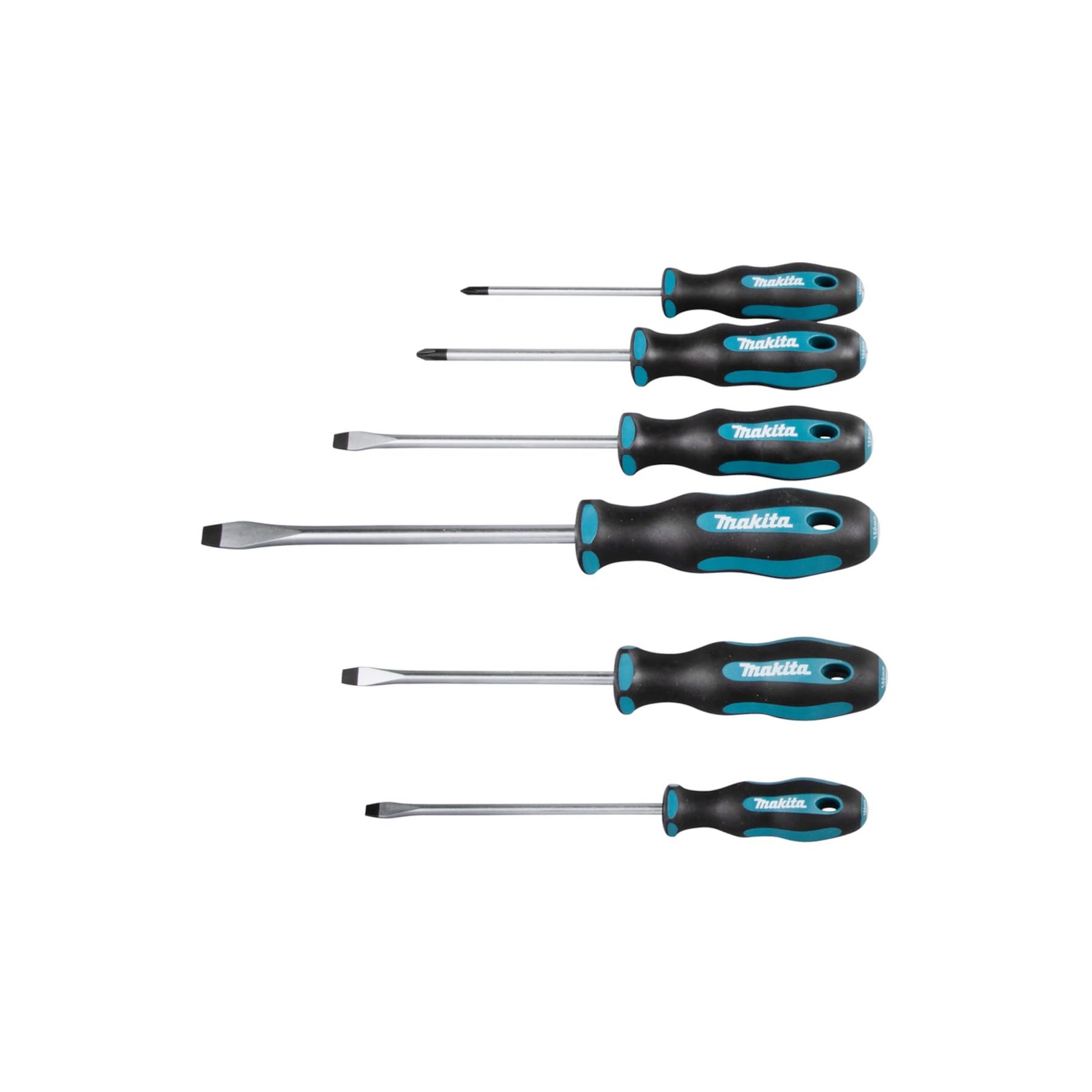 Makita Slotted and Phillips Screwdriver (6 Pieces Set)