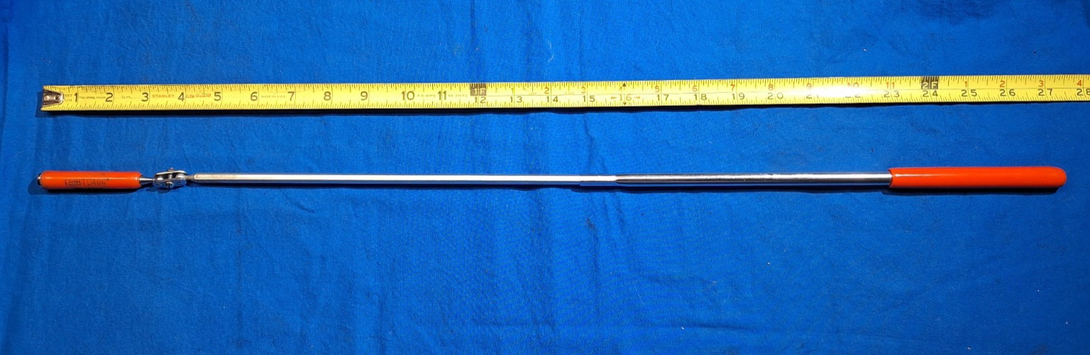 USA Craftsman 17″ – 27″ telescopic magnetic pick up tool Orange NICE