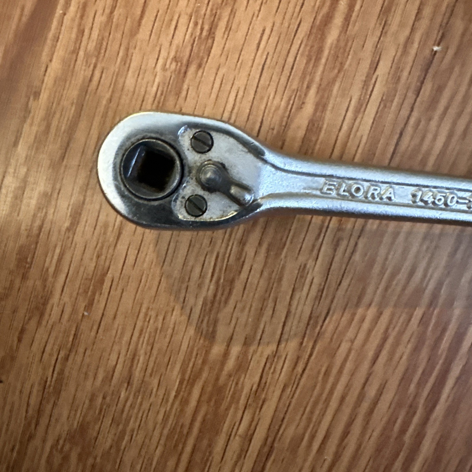 ELORA 1450-1D 1/4” Drive Reversible Ratchet Made in Germany GR-VAN, RARE