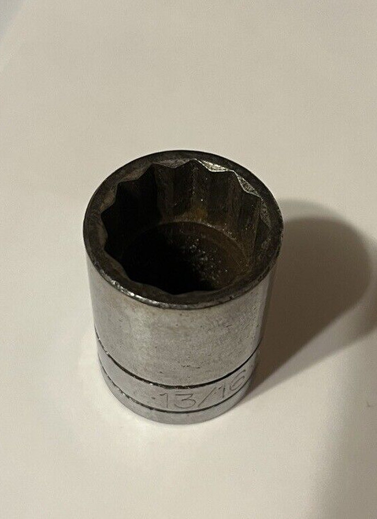 SK 13/16″ 1/2″ Drive 12 Point 13/16 In. Shallow SAE Socket 40126 USA