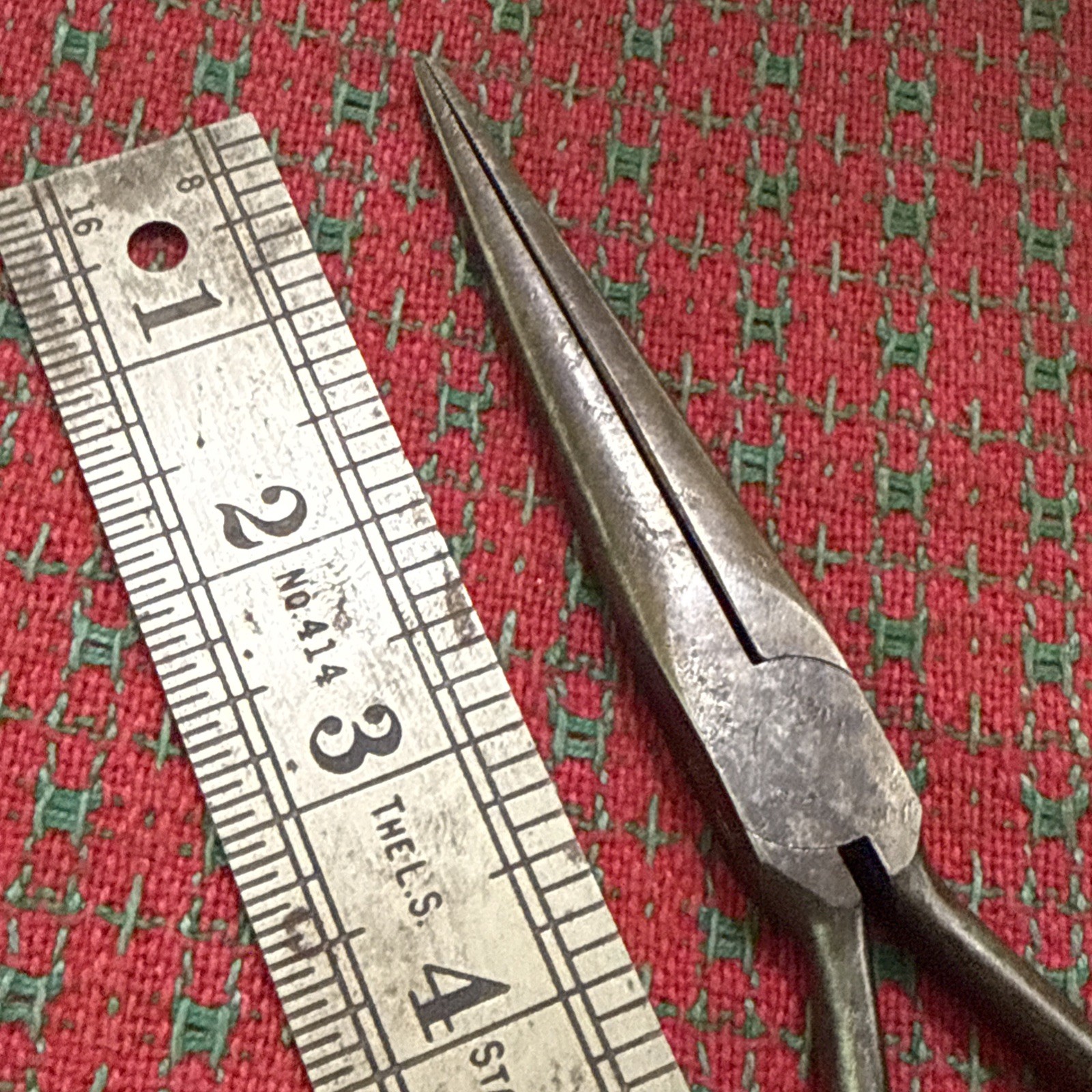 Vintage Snap On Vacuum Grip Long Needle Nose Pliers 97 Early Forged Logo 🇺🇸