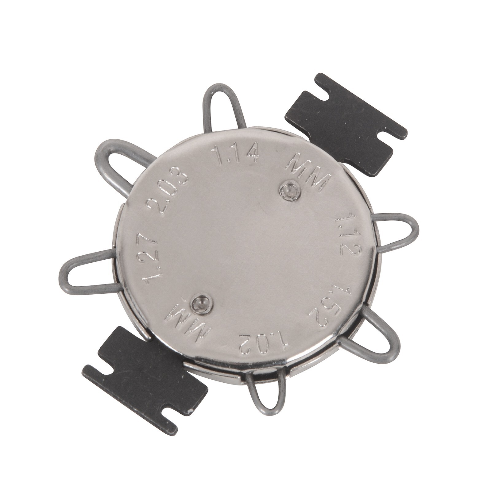 1.02-2.03mm Motorcycle Spark Plug Gap Gauge Set Small Six-Notch Leaf Type Black