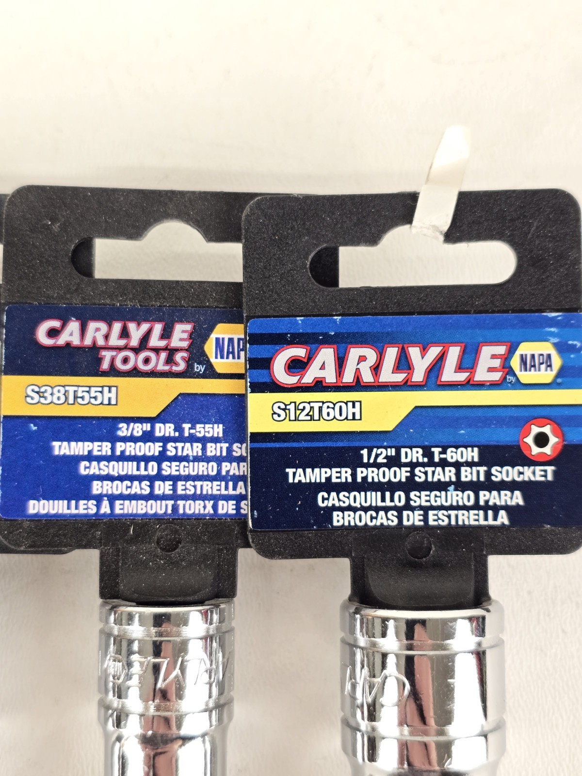 Napa Carlyle 1/4, 3/8, 1/2 DR STAR BIT Socket Set T8-T60 Mix Tamper Proof & Reg