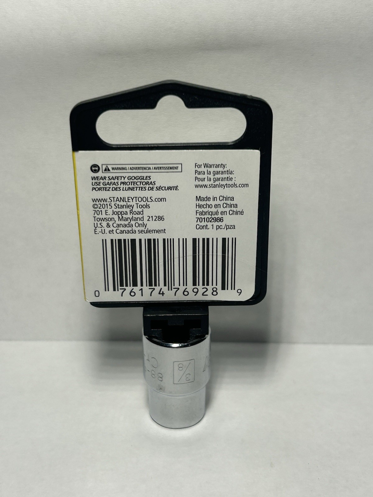 Stanley 3/8” Socket 3/8” Drive SAE 6 Point New 88-976