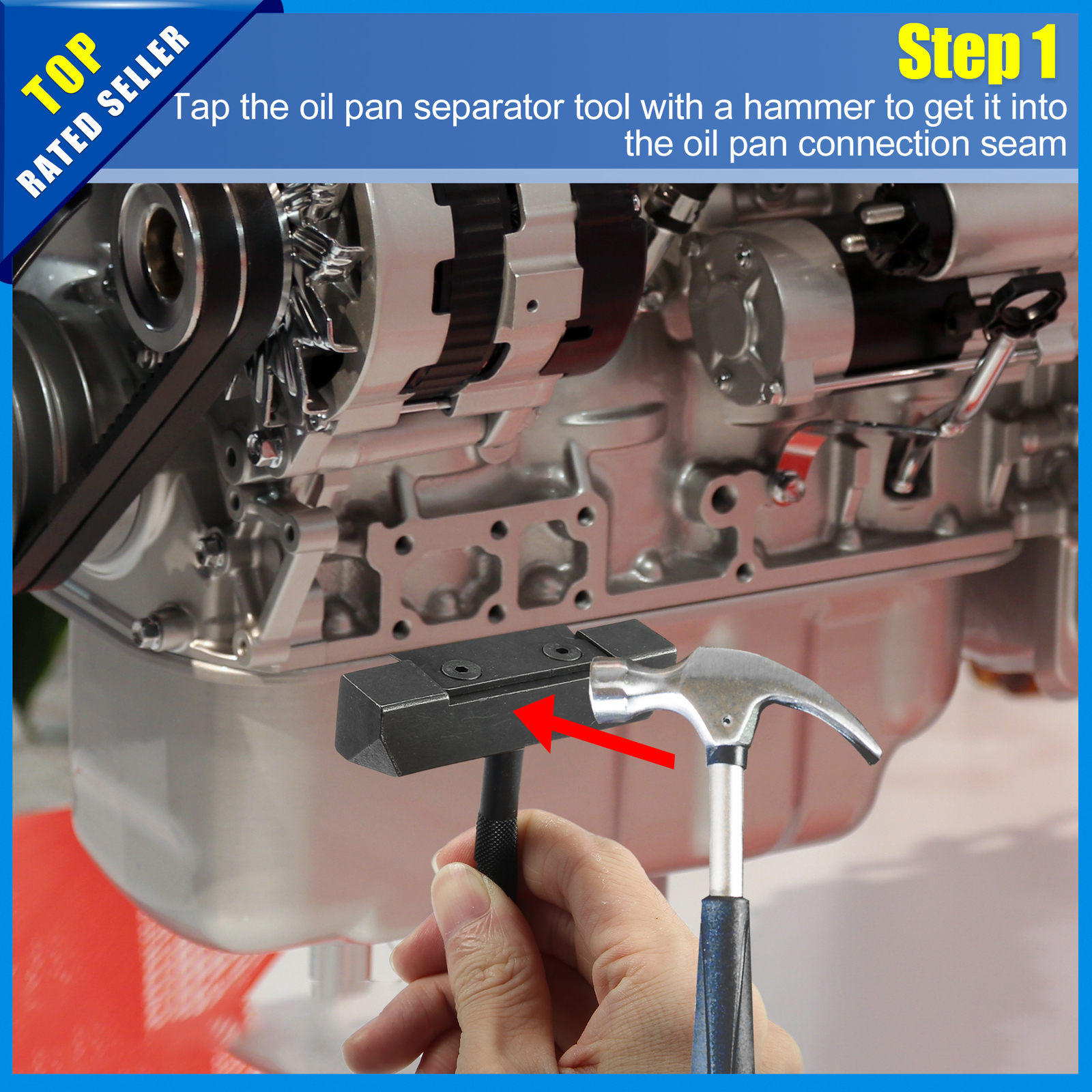 1x Car Oil Pan Separator Tool Engine Transmissions RTV Sealant Removal Tool Set