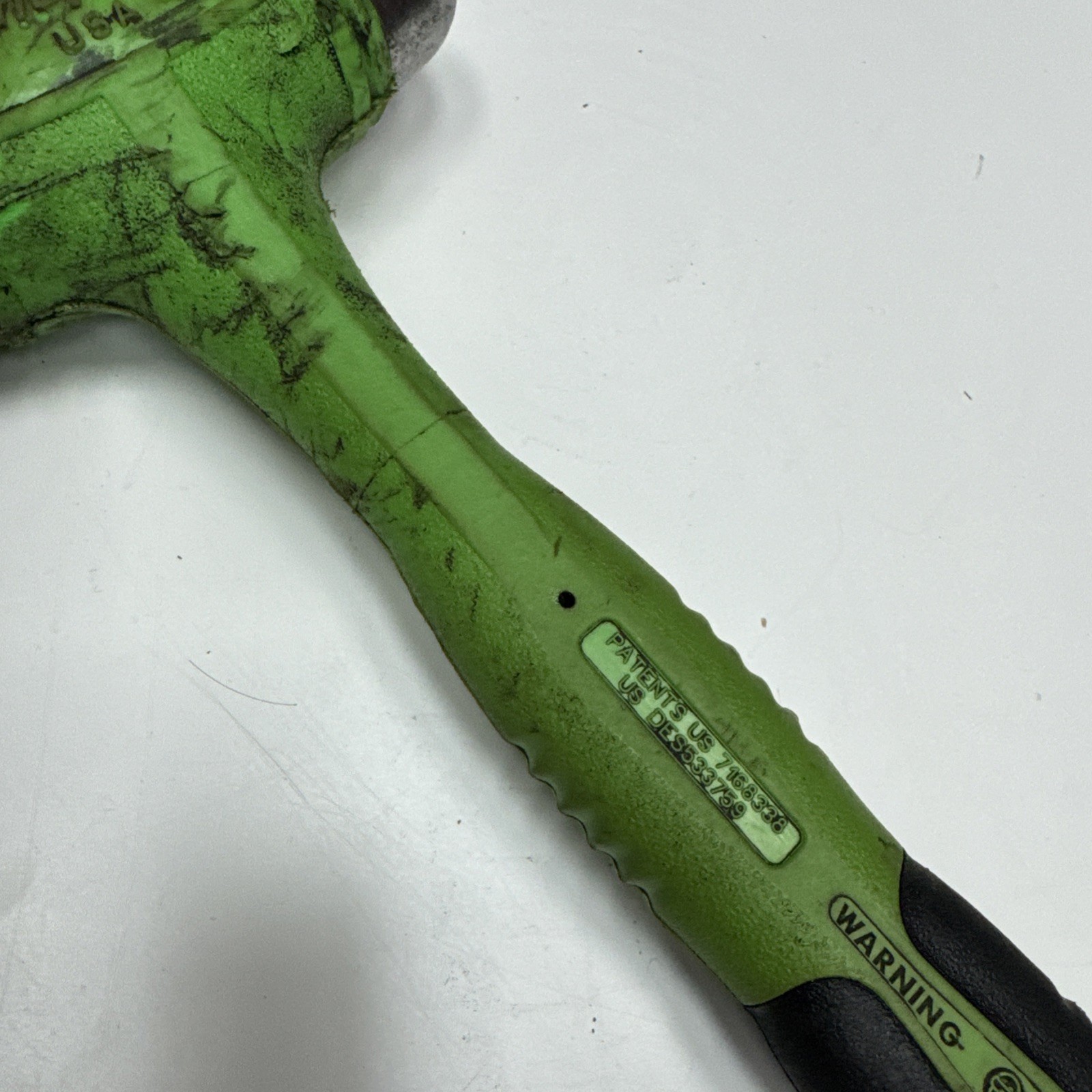 Snap On HBBD24G 24 oz Ball Peen Soft Grip Dead Blow Hammer GREEN USA MADE