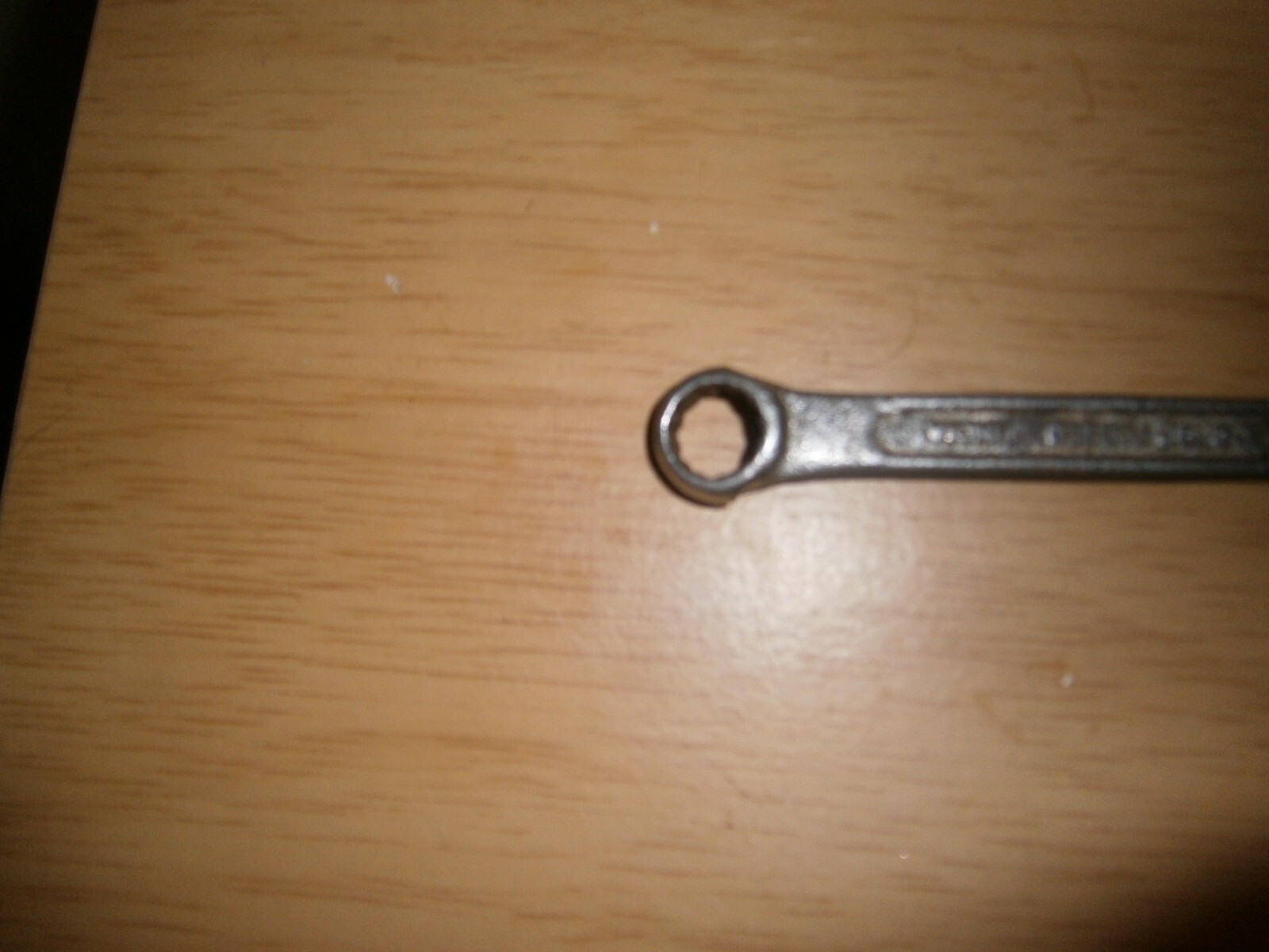 Vintage silver tone spanner. 8/8 & 3/8 ends (E6b)