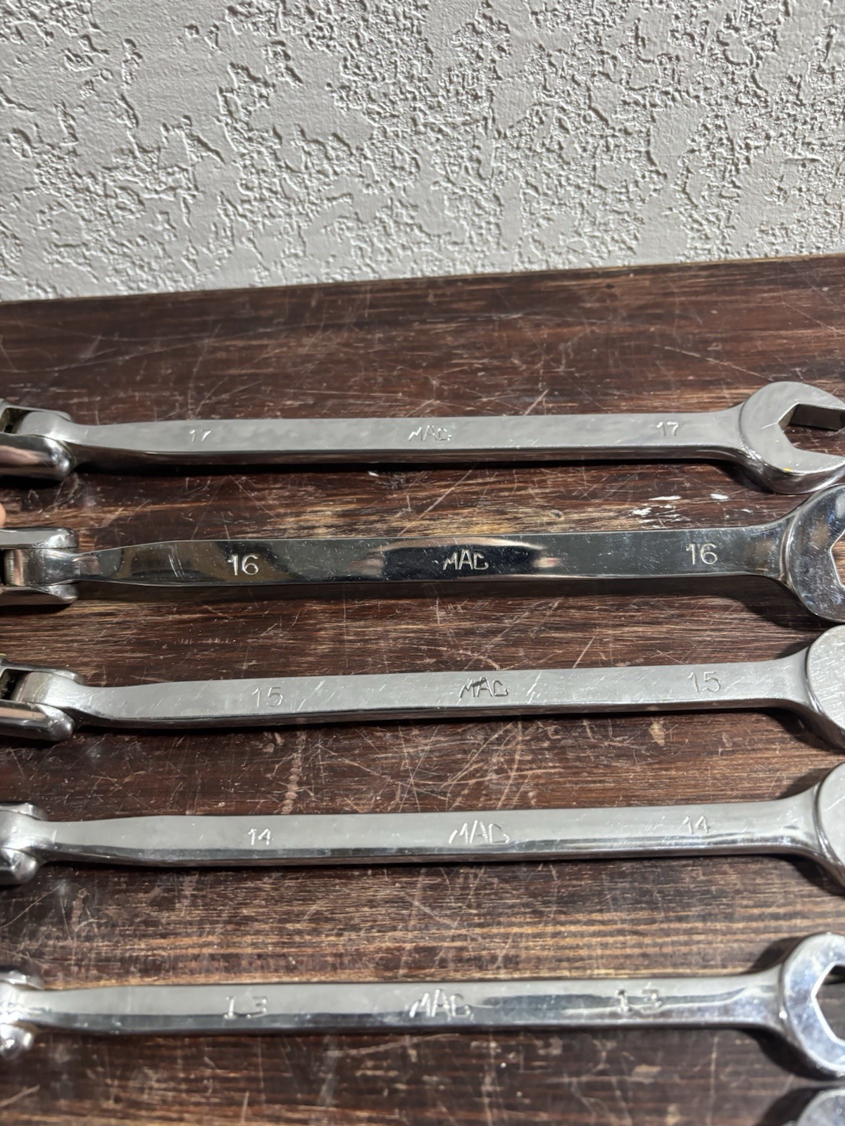 MAC 9pc Metric Combination Flex Head Socket End Wrench Set 9mm- 17mm.