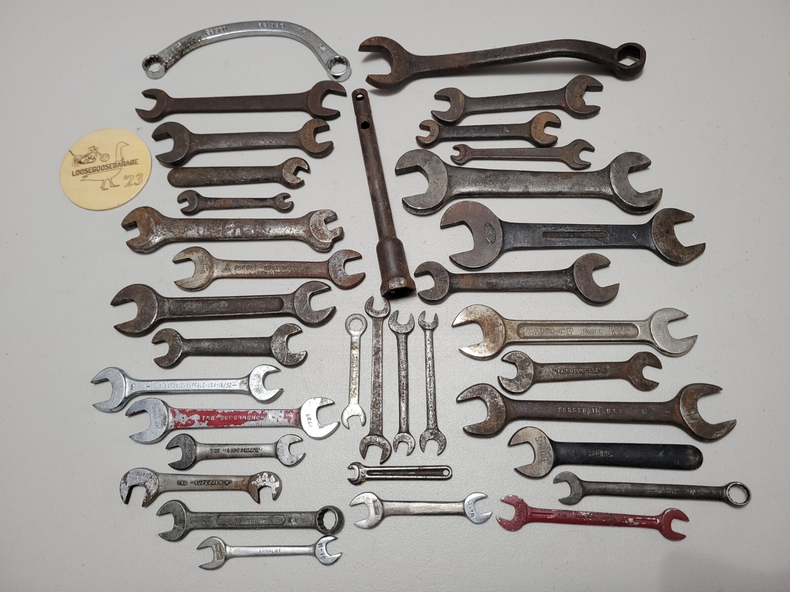 Vintage 34x Wrench Lot Billings Williams Hazet Auto-Kit Easco Lectrolite Buffalo