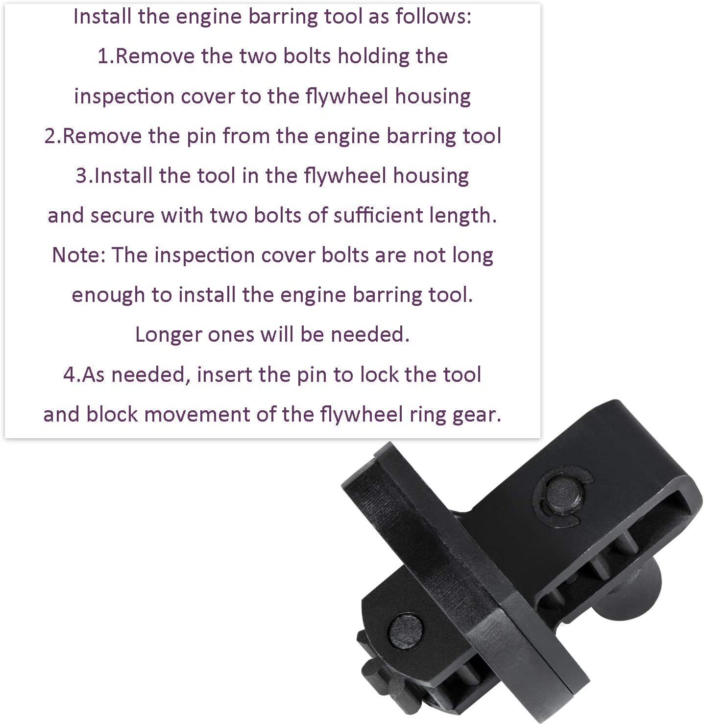 W470589046300 Engine Barring Tool J-46392 for Detroit Diesel DD13, DD15, DD16