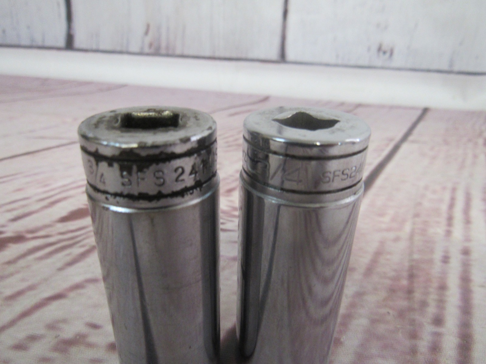 Snap-On Lot of 3/8″ Drive-SFS, SFSM, SF Deep SAE 6 Point Chrome Sockets