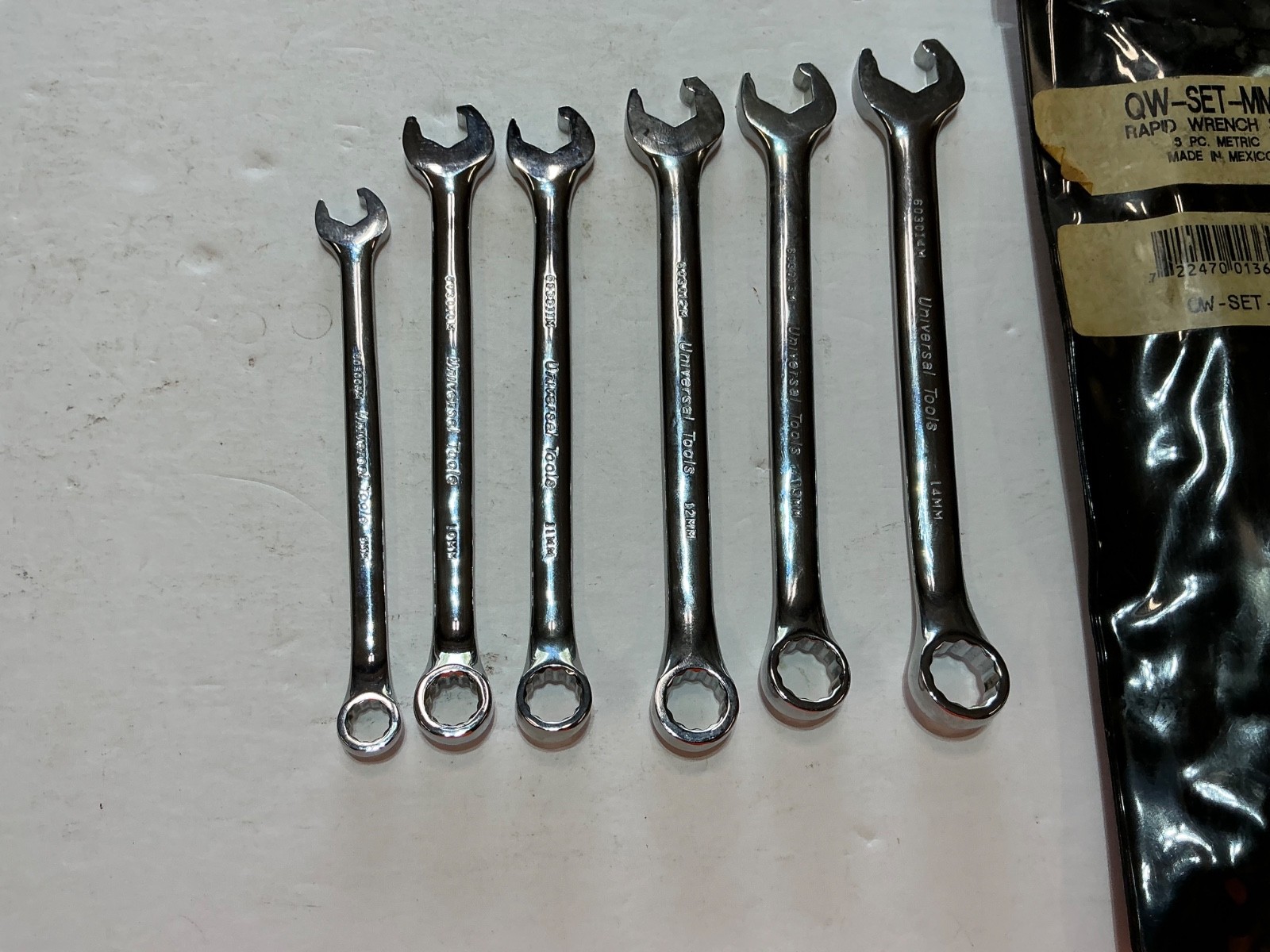Universal Tools 6 pc metric rapid wrench set 8mm to 14mm