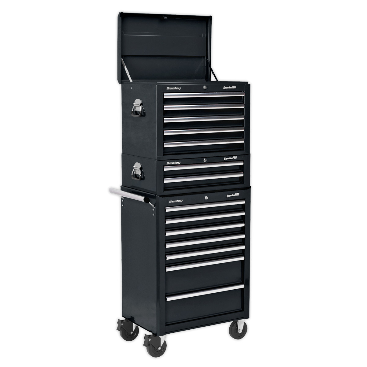 Sealey APSTACKTB Topchest, Mid-Box & Rollcab Combination 14 Drawer