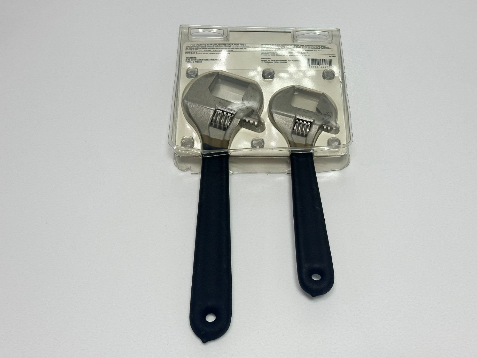 NOS Craftsman Professional USA 2pc Rare GOLD Adjustable Wrench Set, Model 44577