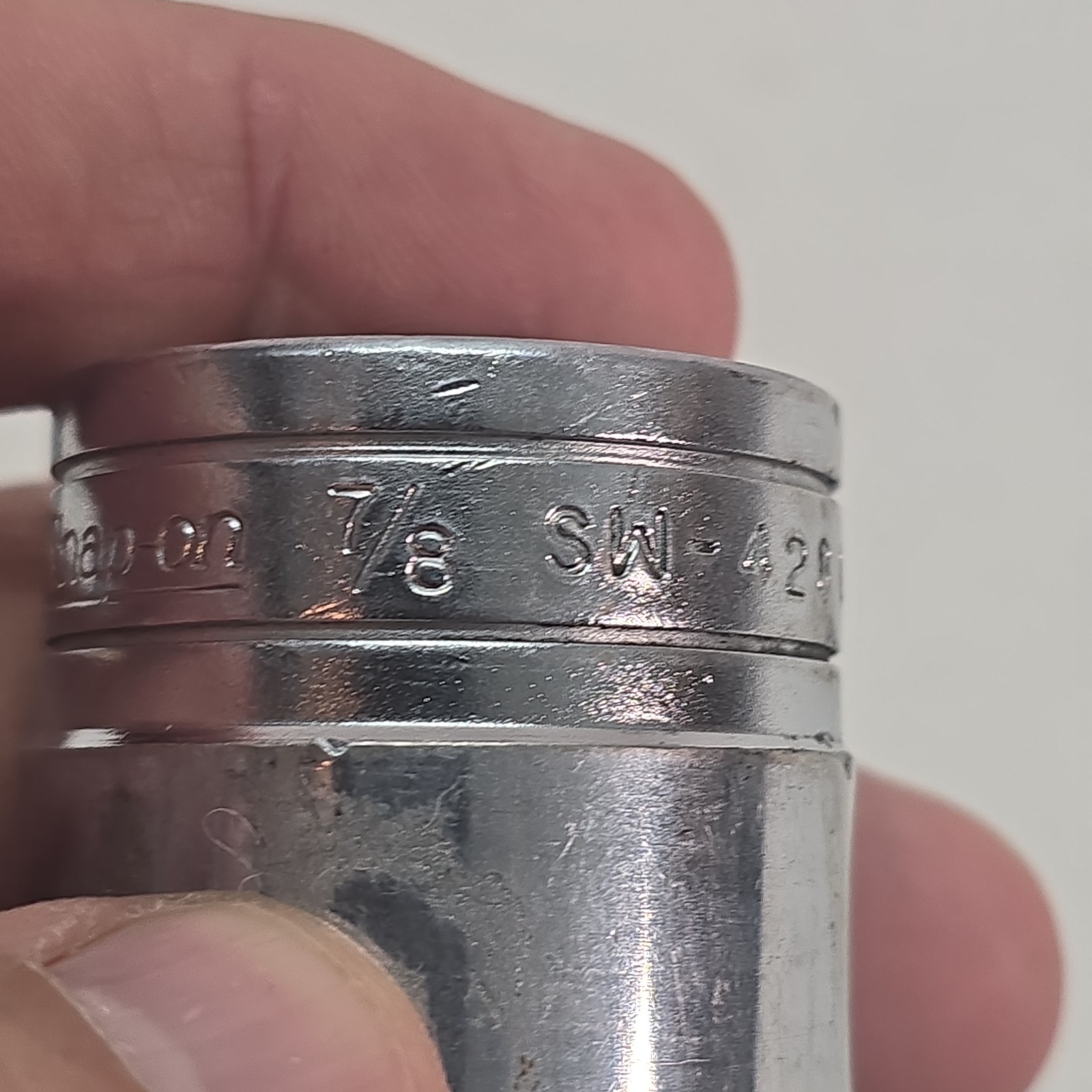 Snap-on 1/2″ Dr 8 Pt SAE Double Square Socket Set 13/16″ SW-428 & 7/8″ SW-426
