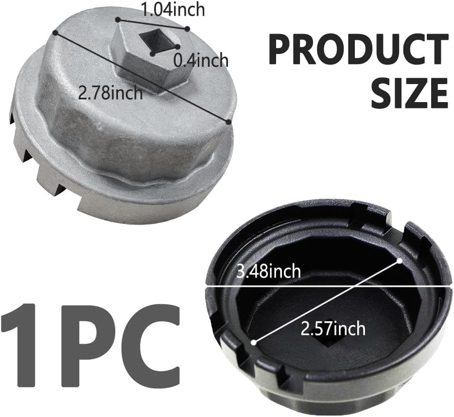 64mm Heavy-Duty Oil Filter Wrench for Toyota, Lexus & More – Silver Finish