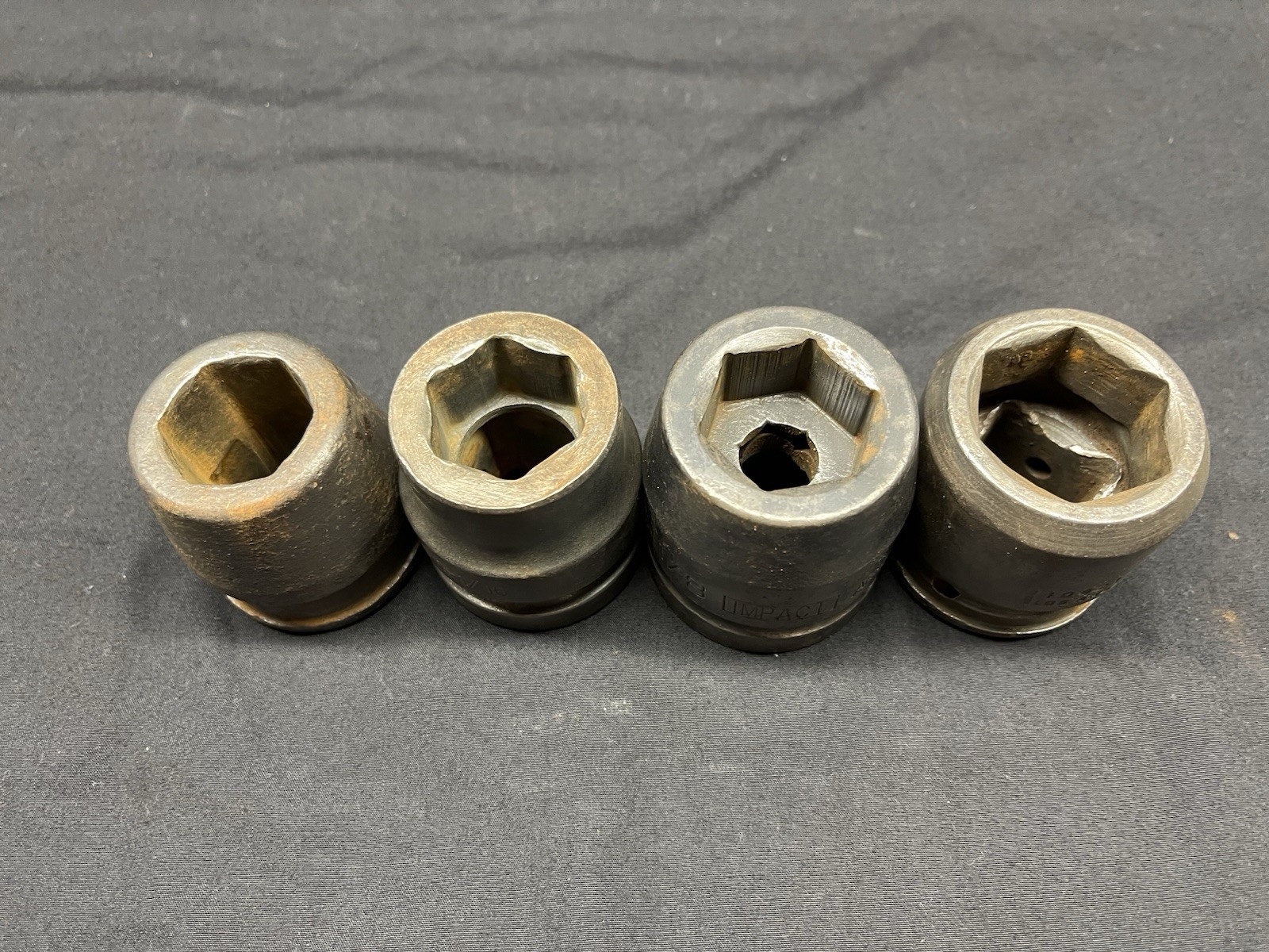 Various Large SAE Impact 6 Point 1” Drive Sockets -ARMSTRONG, Proto MISC.