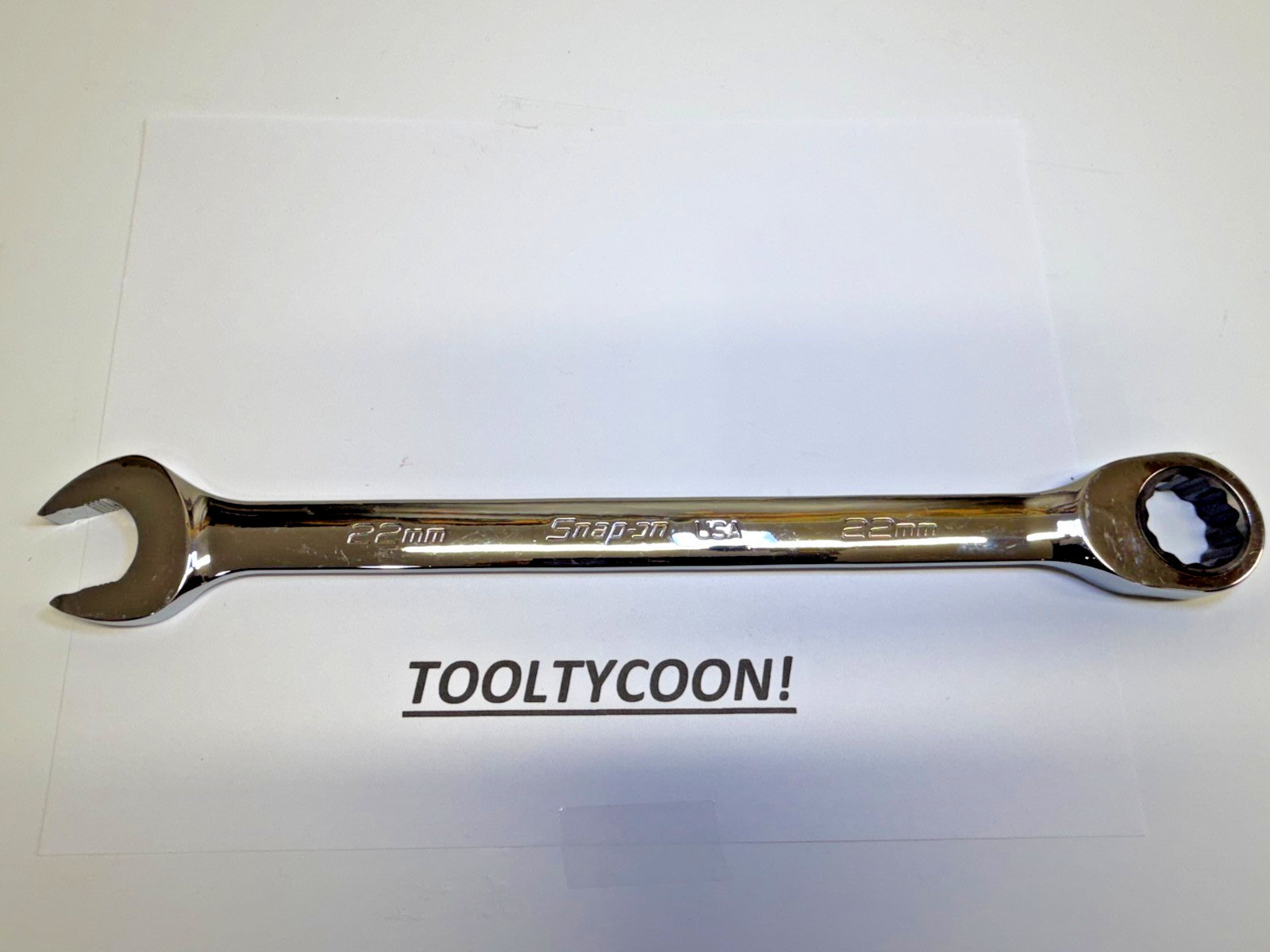 Snap-on Tools NEW 22mm Metric 0° Non-Reversing Ratcheting Combo Wrench SOXRM22