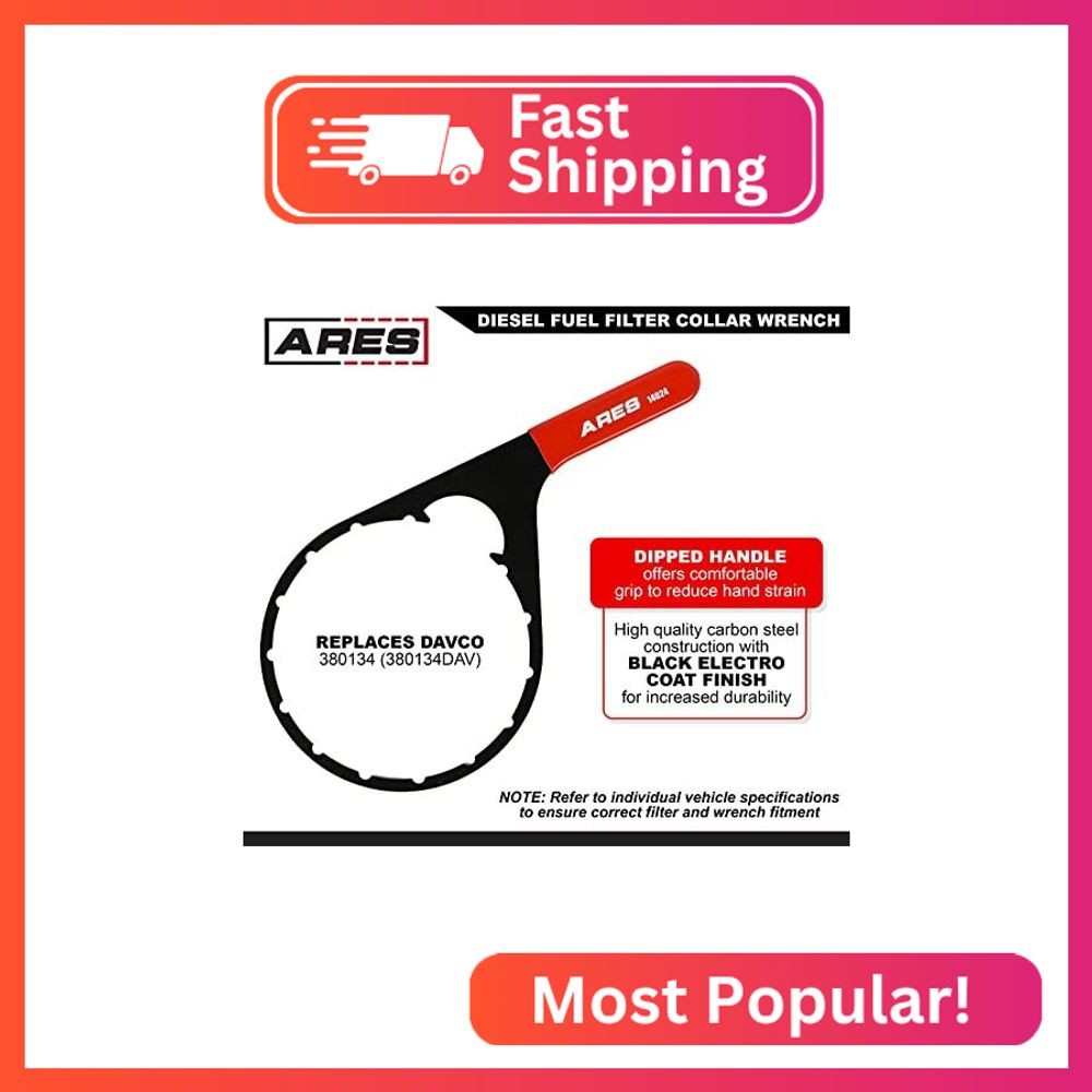 ARES 14024 – Diesel Fuel Filter Collar Wrench, 6 Inch Diameter, Black, Carbon St